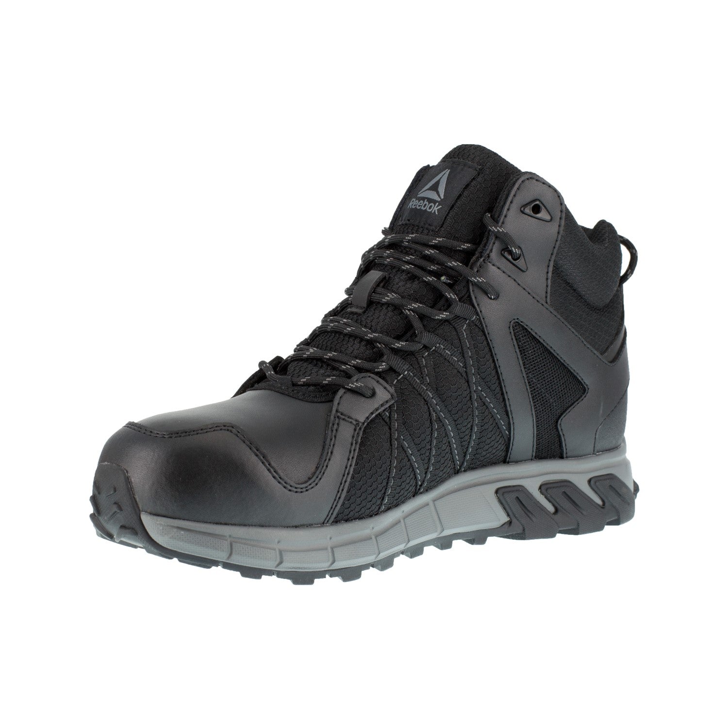 Reebok Work Men's Trailgrip Work 6" Alloy Toe Waterproof Hiker - Black and Grey - Other Profile View