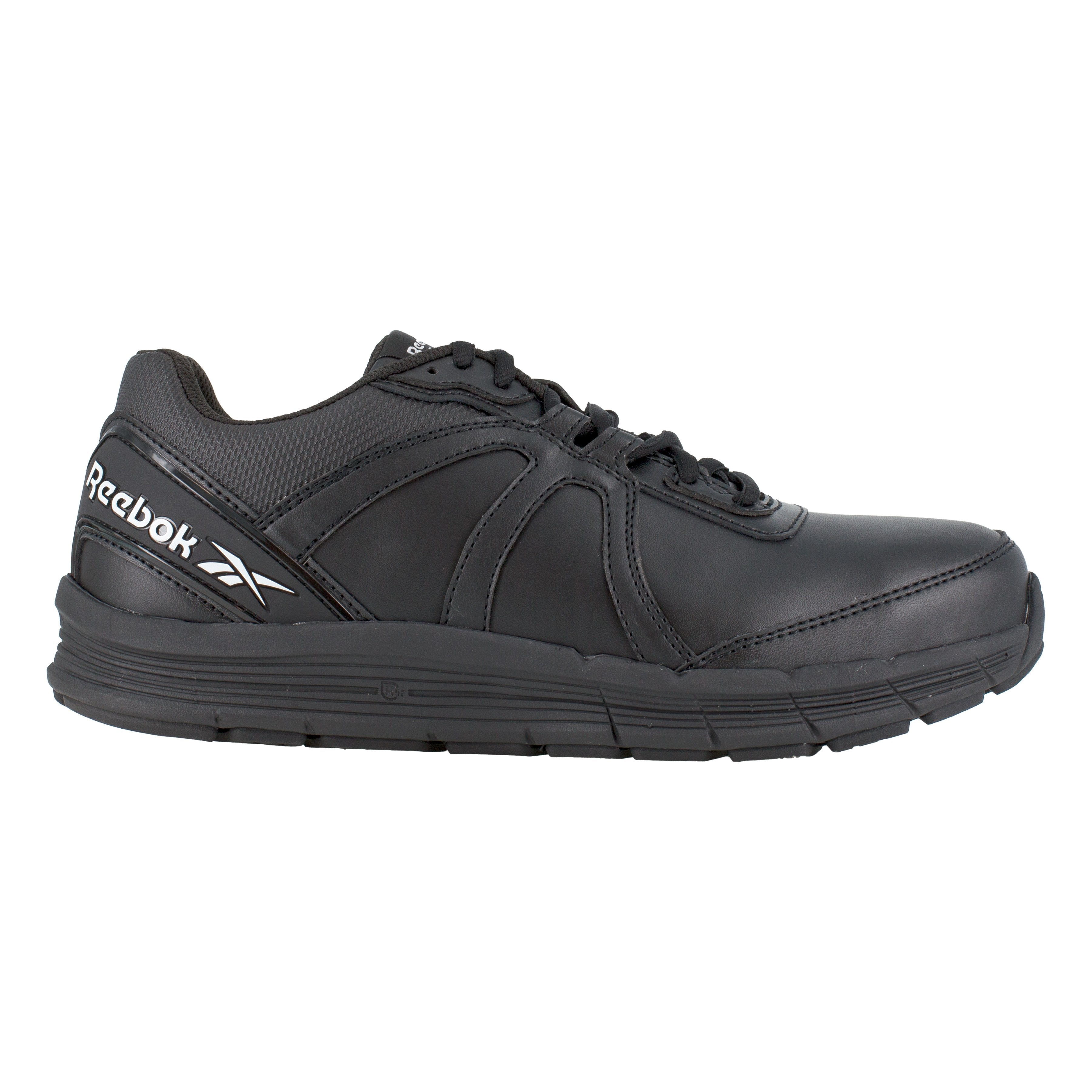Reebok Work Women's Guide Industrial Steel Toe Shoe ESD - Black - Side View