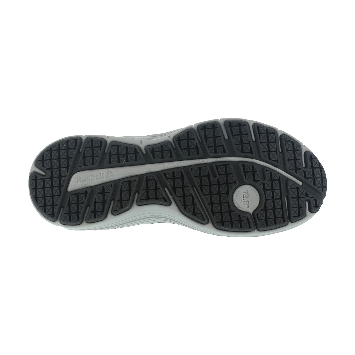 Reebok Work Women's Guide Industrial Steel Toe Shoe EH - Navy and Light Blue - Outsole View
