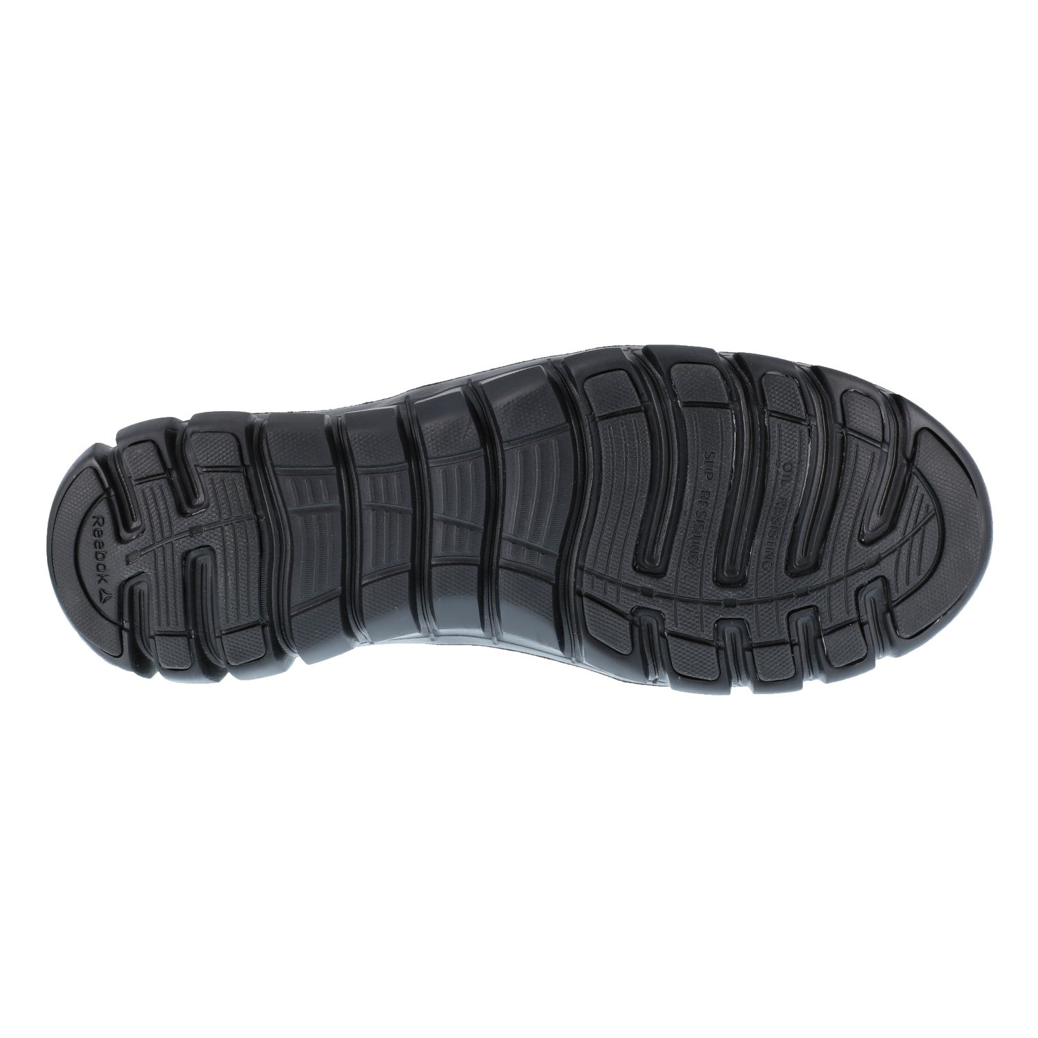 Reebok Work Women's Sublite Cushion Comp Toe Athletic Work Shoe ESD - Black - Outsole View