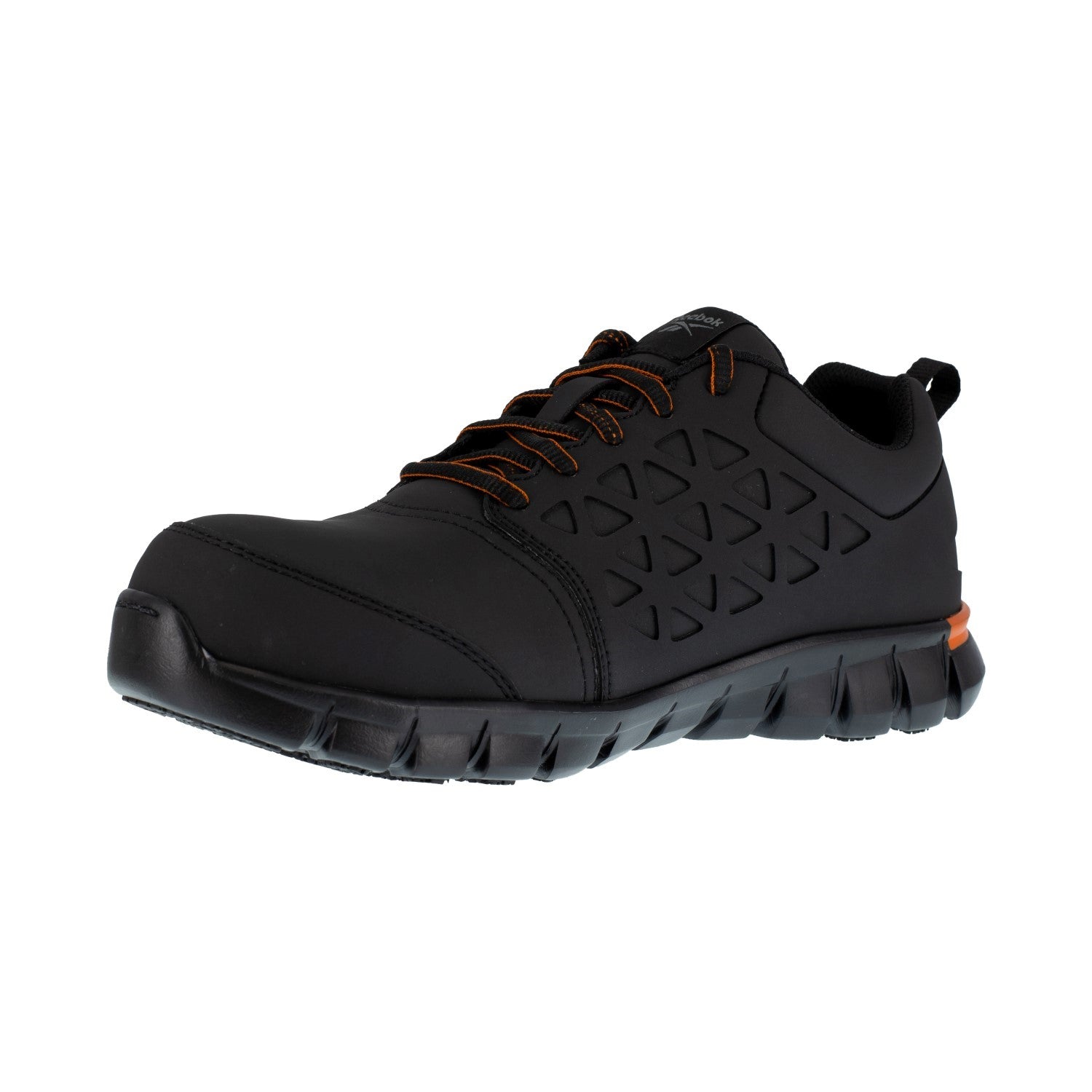 Reebok Work Men's Sublite Cushion Work - EH - Comp Toe - Black/Orange - Other Profile View