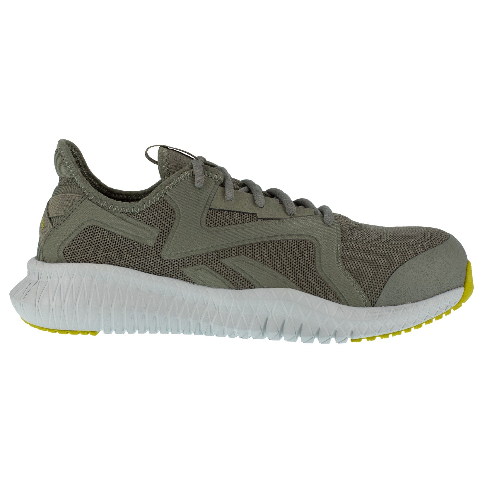 Reebok Work Men's Flexagon 3.0 EH Composite Toe Athletic Work Shoe - Lime - Side View