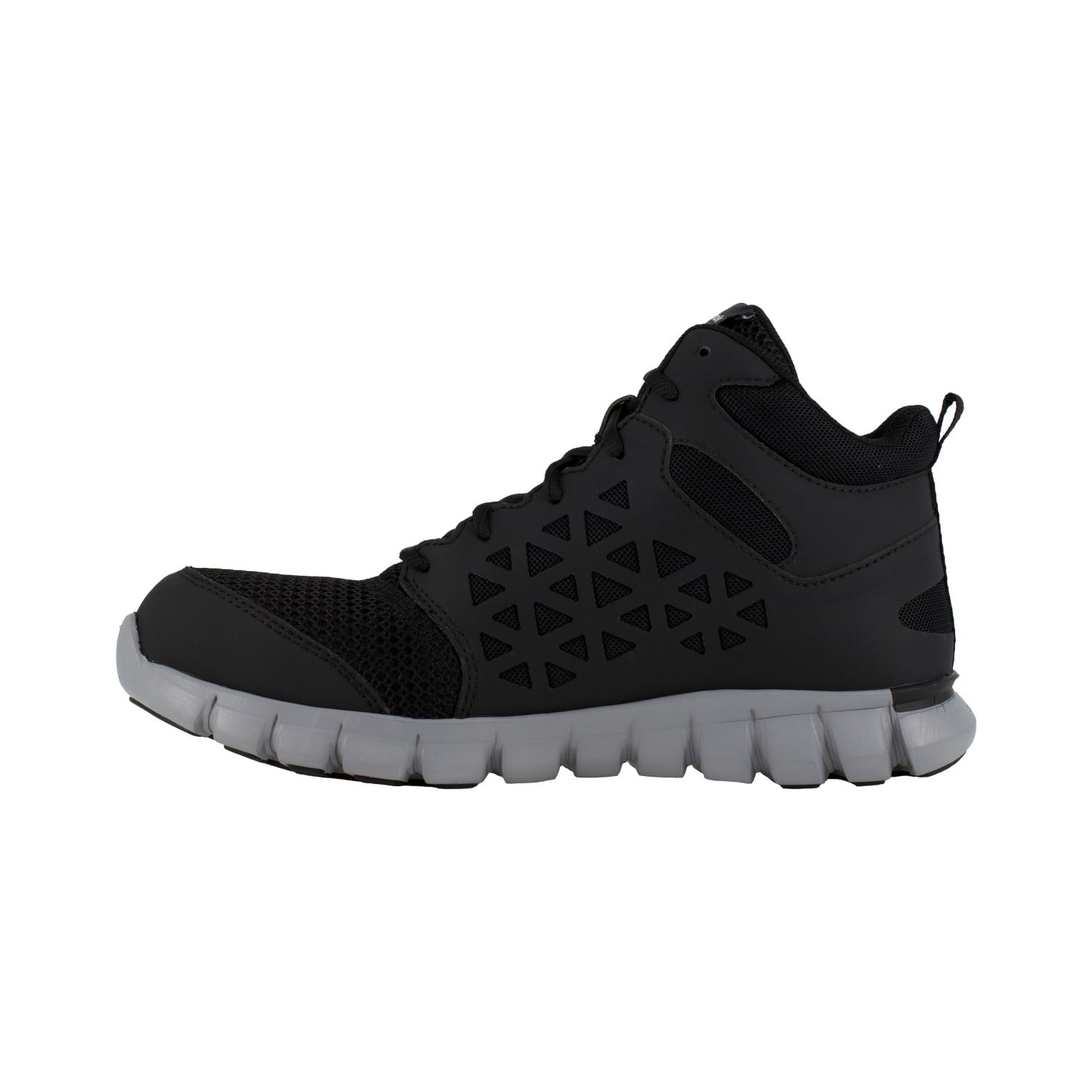 Reebok Work Men's Sublite Cushion Alloy Toe Work Boot ESD - Black - Side View