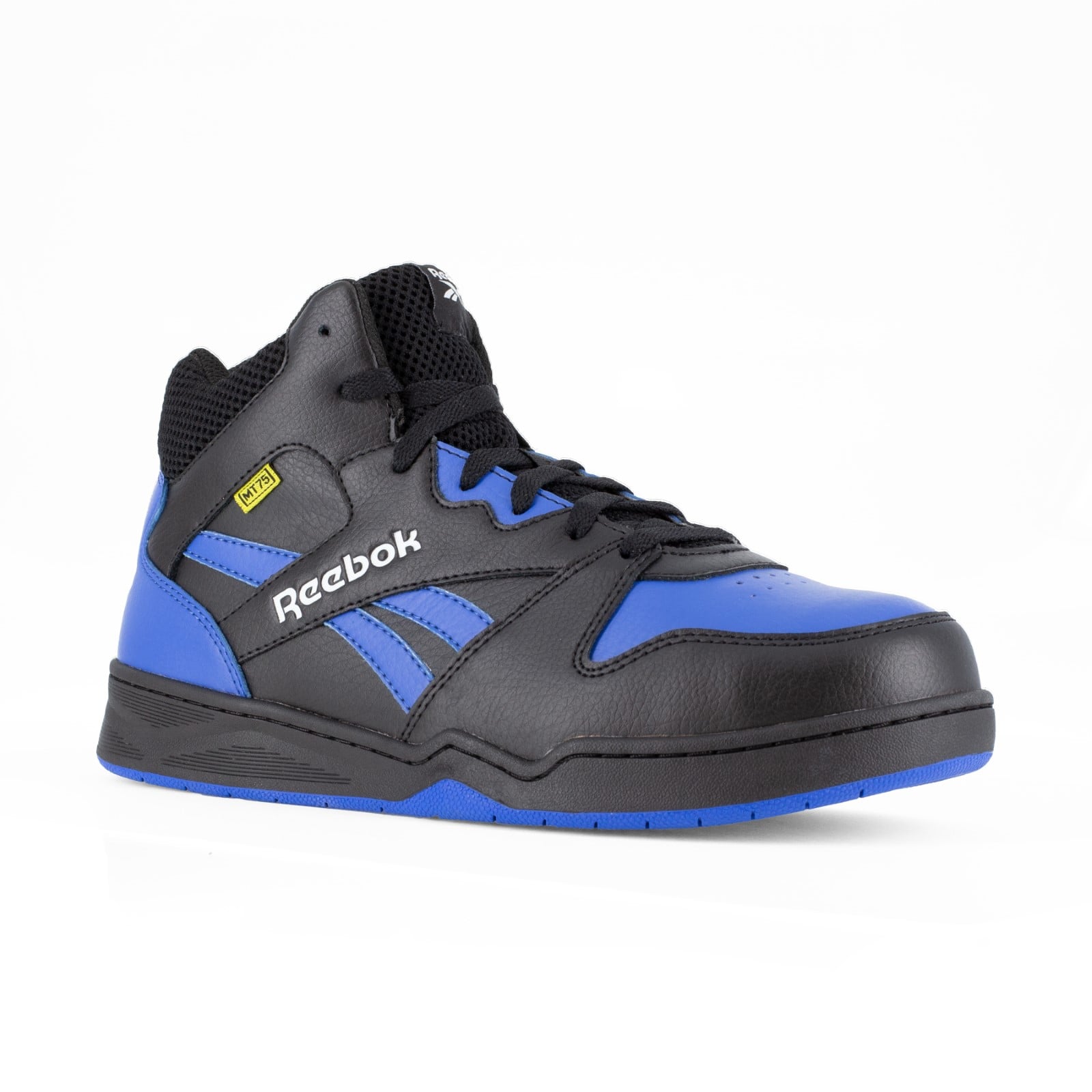 Reebok Work Men's BB4500 High Top Work Sneaker with Internal Met Guard Comp Toe - Black/Blue / 8 / Medium