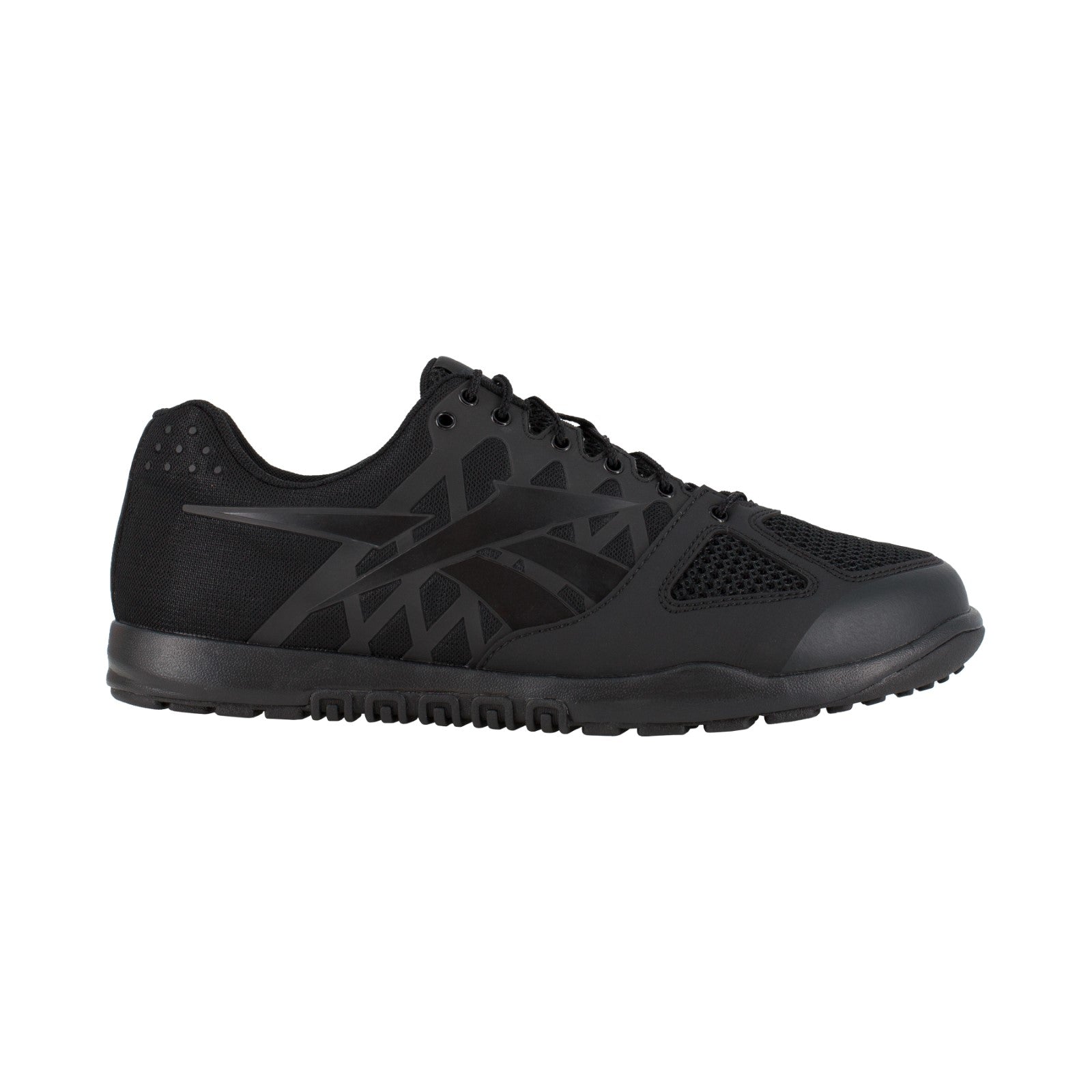 Reebok Men's Nano Oxford Tactical TAA Compliant Soft Toe Shoe - Black - Side View
