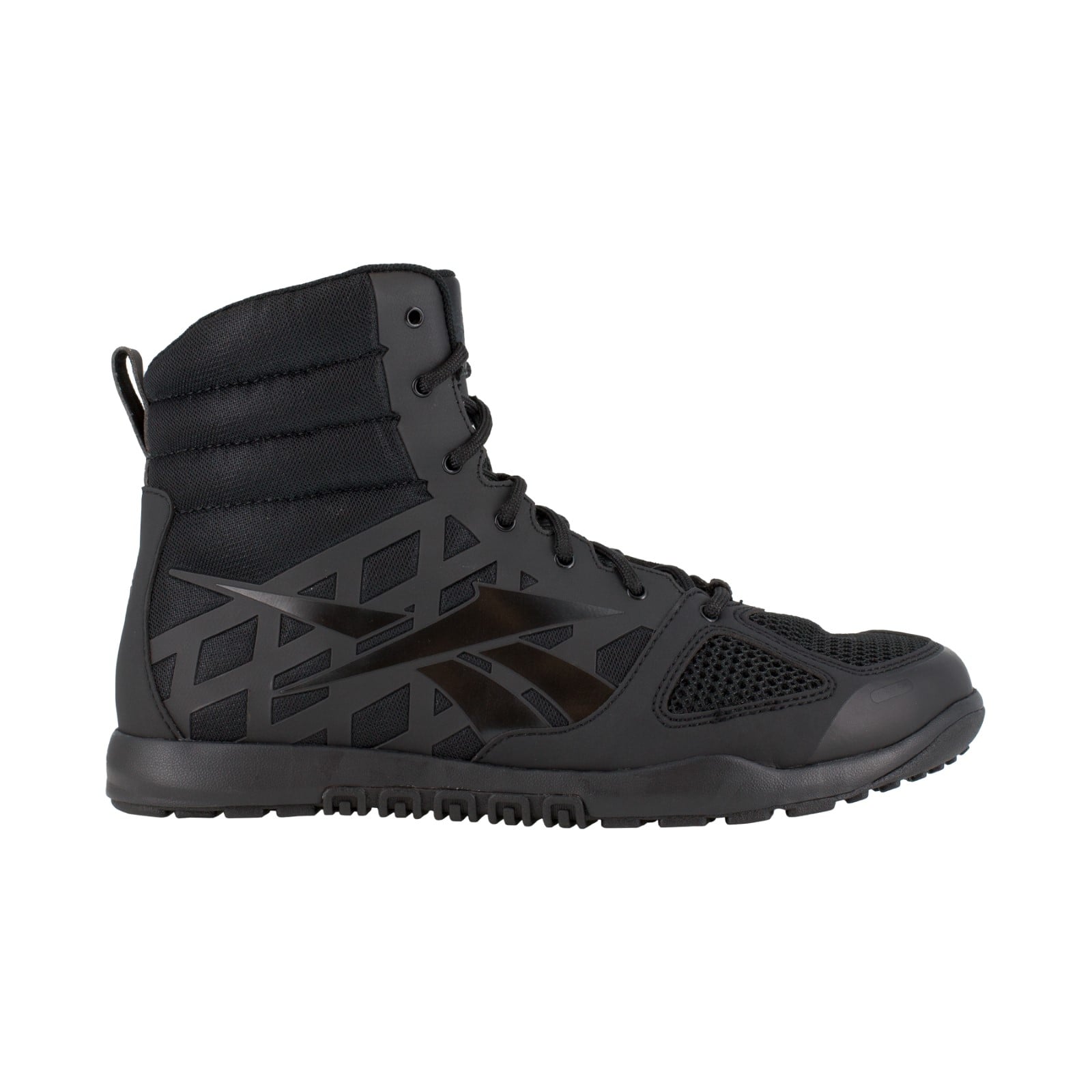 Reebok Men's Nano 6 Inch Tactical Boot - TAA Compliant Soft Toe Shoe - Black - Side View