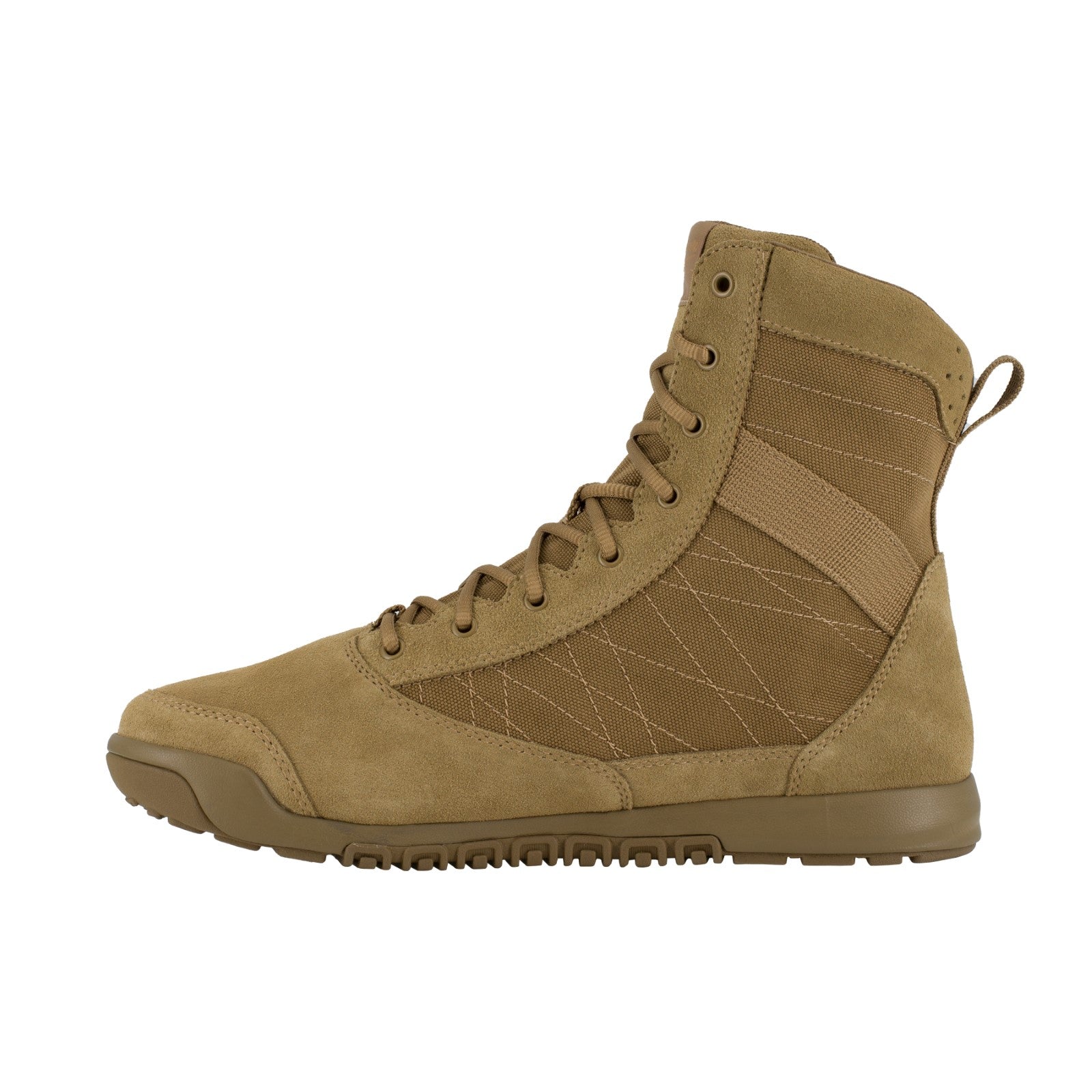 Reebok Men's Nano 8 Inch Tactical Boot - TAA Compliant Soft Toe Shoe - Coyote - Side View