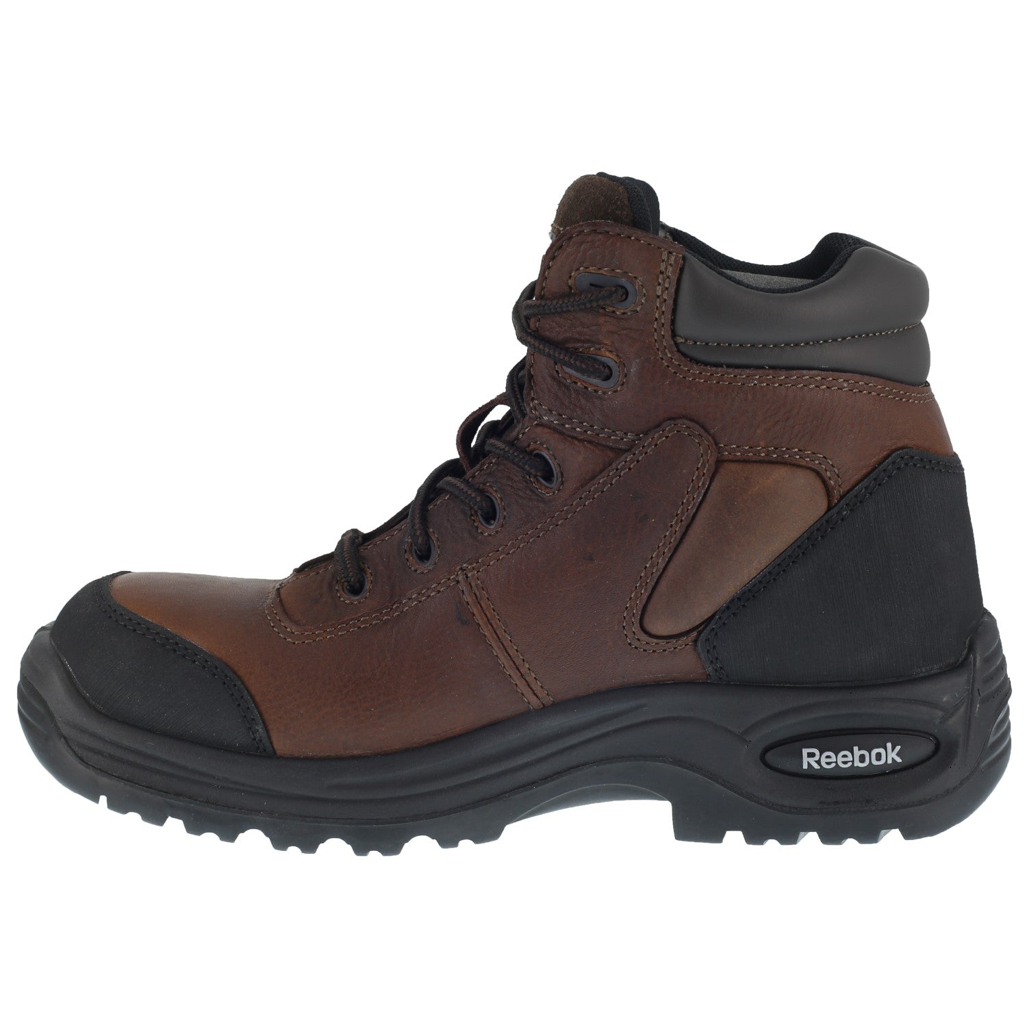 Reebok Work Women's Trainex Comp Toe Work Boot ESD - Dark Brown - Side View