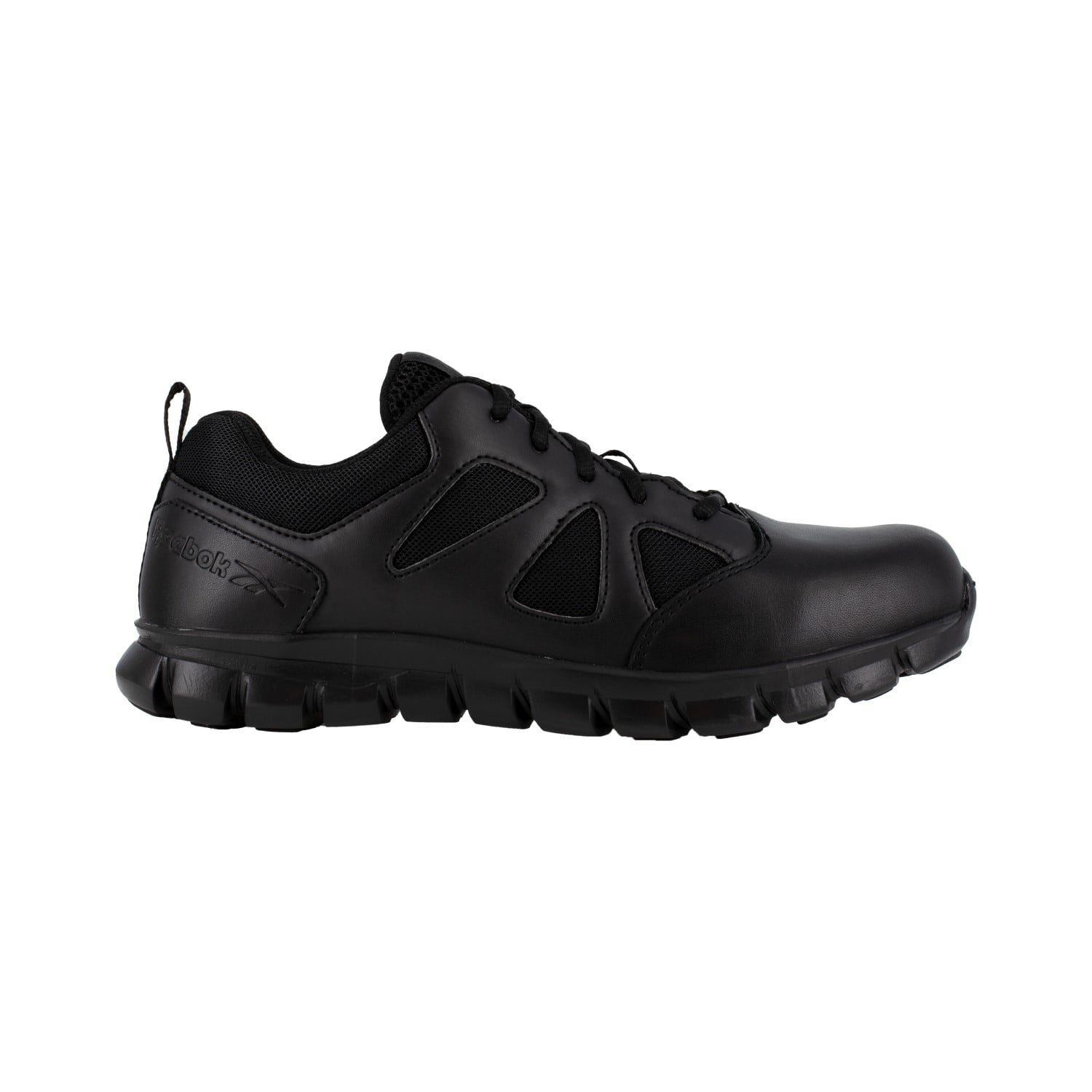 Reebok Duty Men's Sublite Cushion Tactical Soft Toe Shoe - Black - Side View