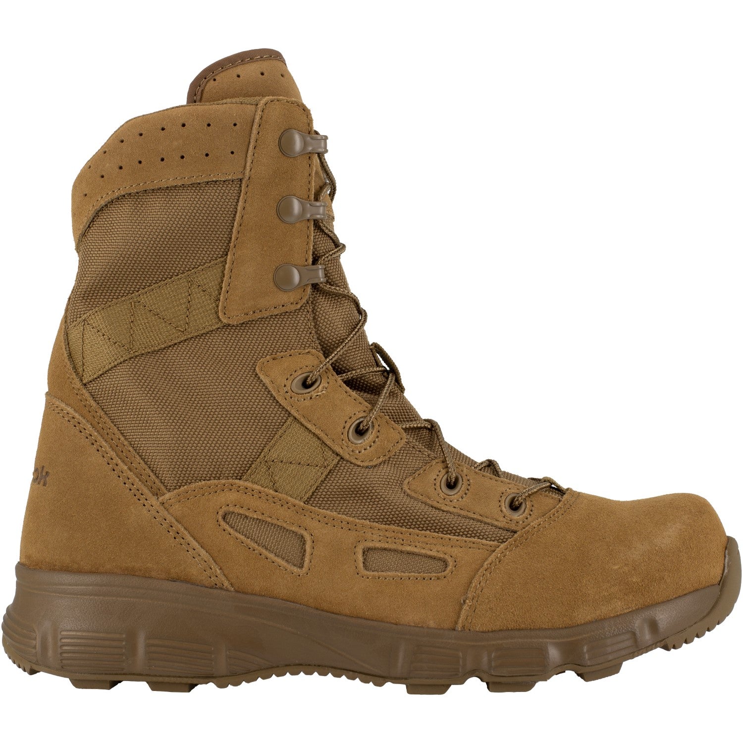 Reebok Duty Men's 8" Hyper Velocity RB8281 Soft-Toe Military Boot - Coyote - Side View