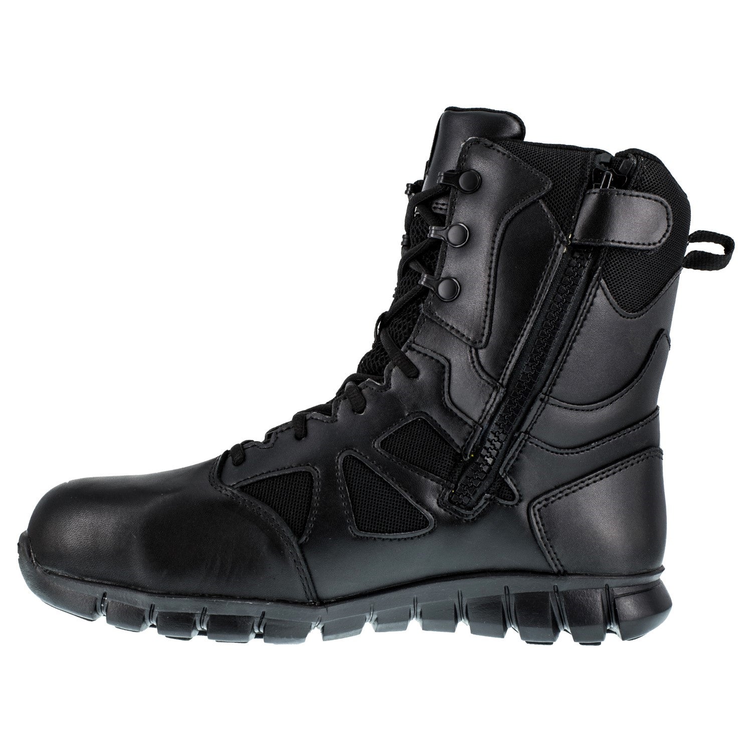 Reebok Duty Men's Sublite Cushion Tactical Comp Toe 8" Boot Waterproof - Black - Side View