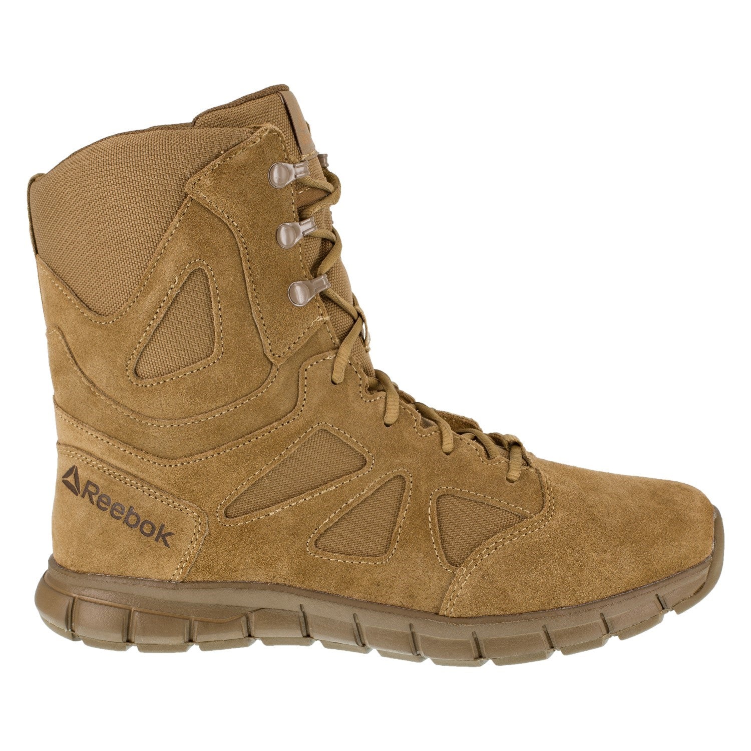 Reebok Duty Women's Sublite Cushion 8 inch Tactical Soft Toe Boot - Coyote - Side View