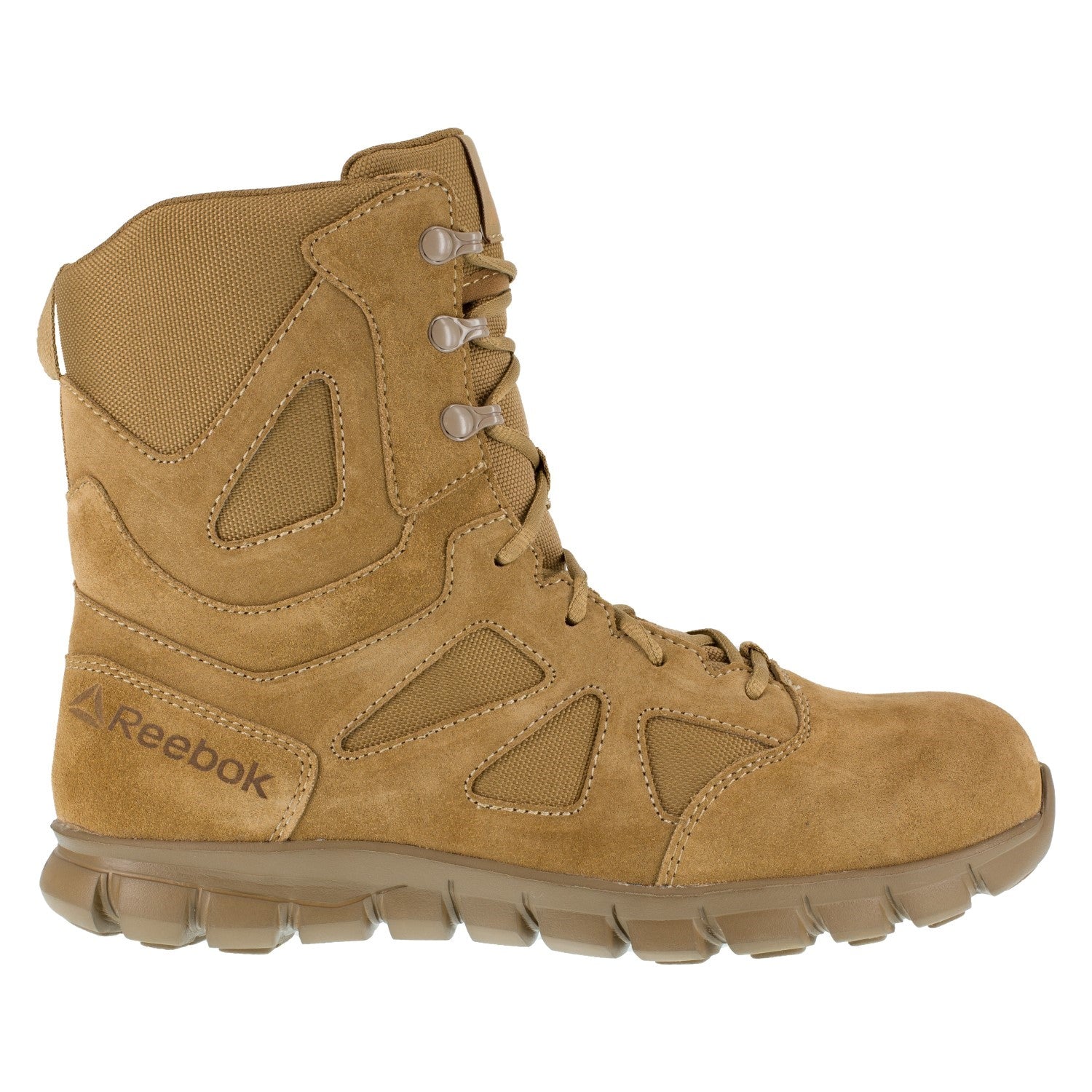 Reebok Duty Men's Sublite Cushion Tactical Comp Toe 8" Boot  - Coyote - Side View