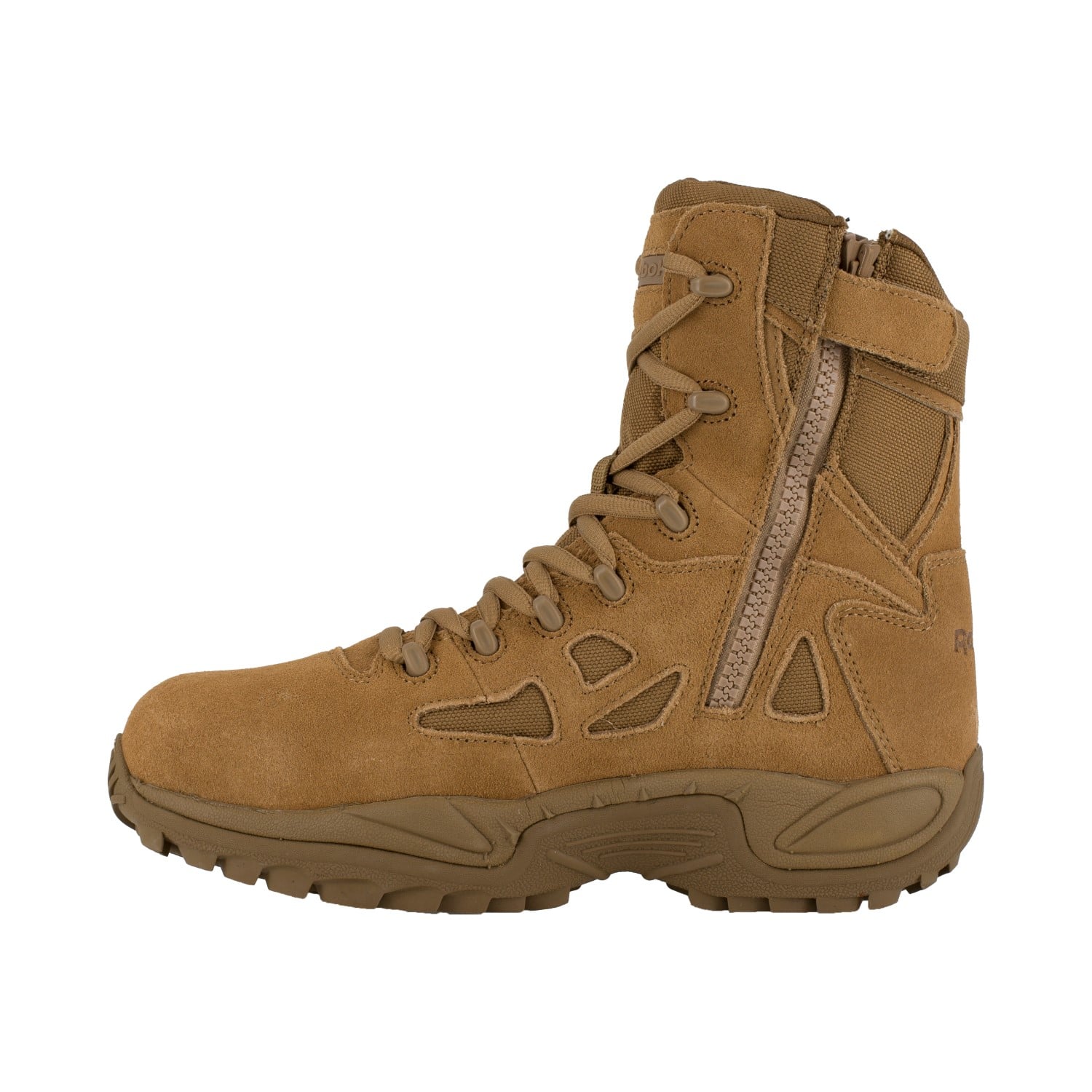 Reebok Duty Women's Rapid Response Tactical Comp Toe 8" Boot - Coyote - Side View