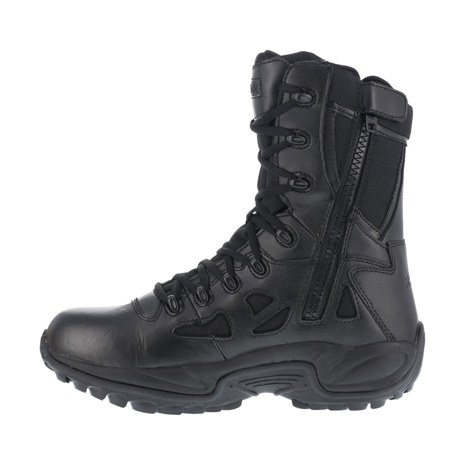 Reebok Duty Women's Rapid Response Tactical Soft Toe 8" Boot - Black - Side View