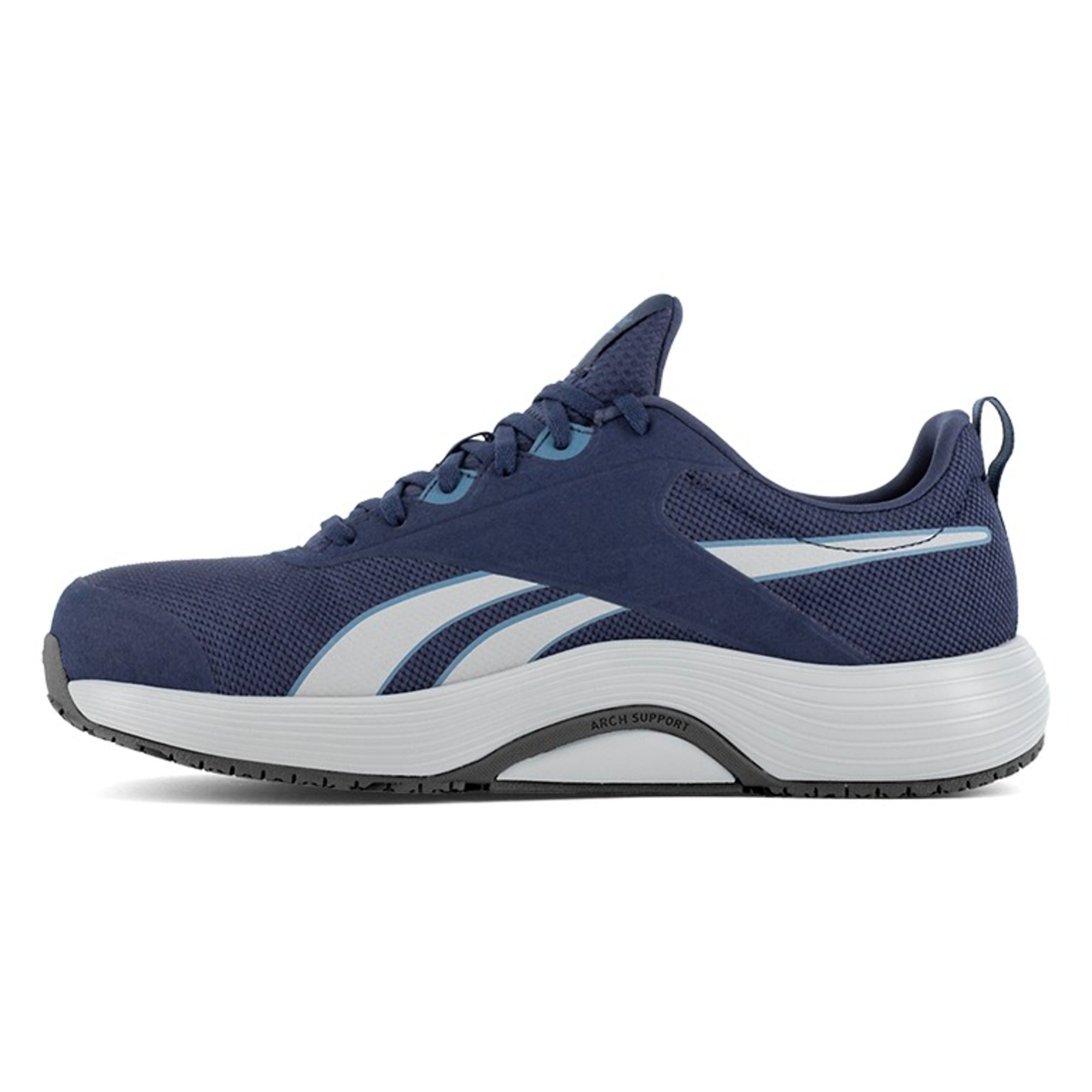 Reebok Men's RB5104 Navy and Gray Lite Plus 4 Work Composite Toe Athletic SD10 - Blue - side view 2