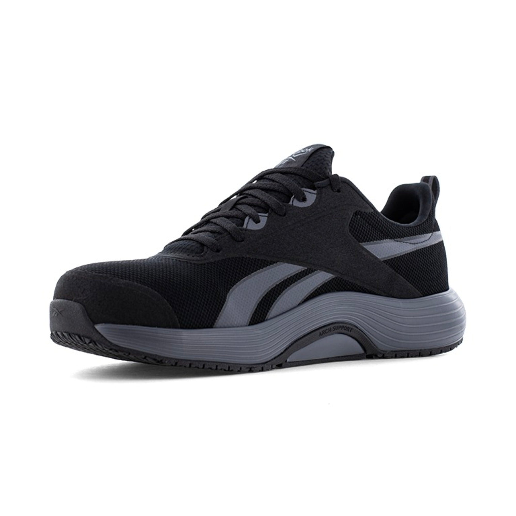 Reebok Women's RB512 Black and Gray Lite Plus 4 Work Composite Toe Athletic - Black - angle2
