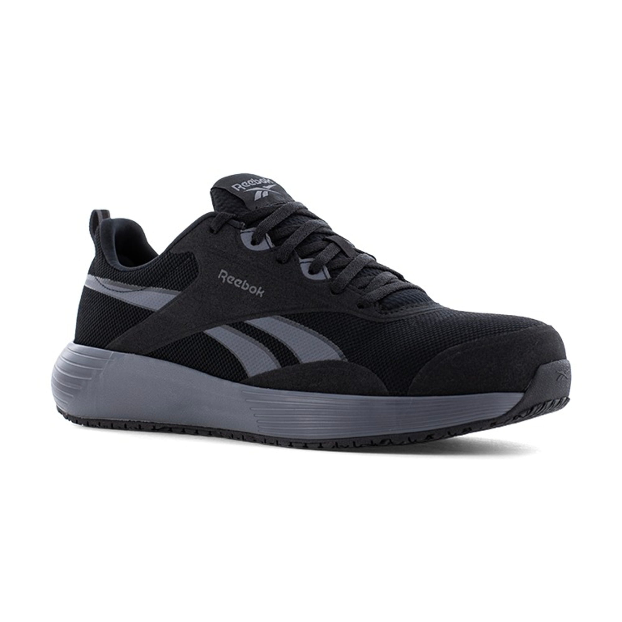 Reebok Women's RB512 Black and Gray Lite Plus 4 Work Composite Toe Athletic - Black - angle main