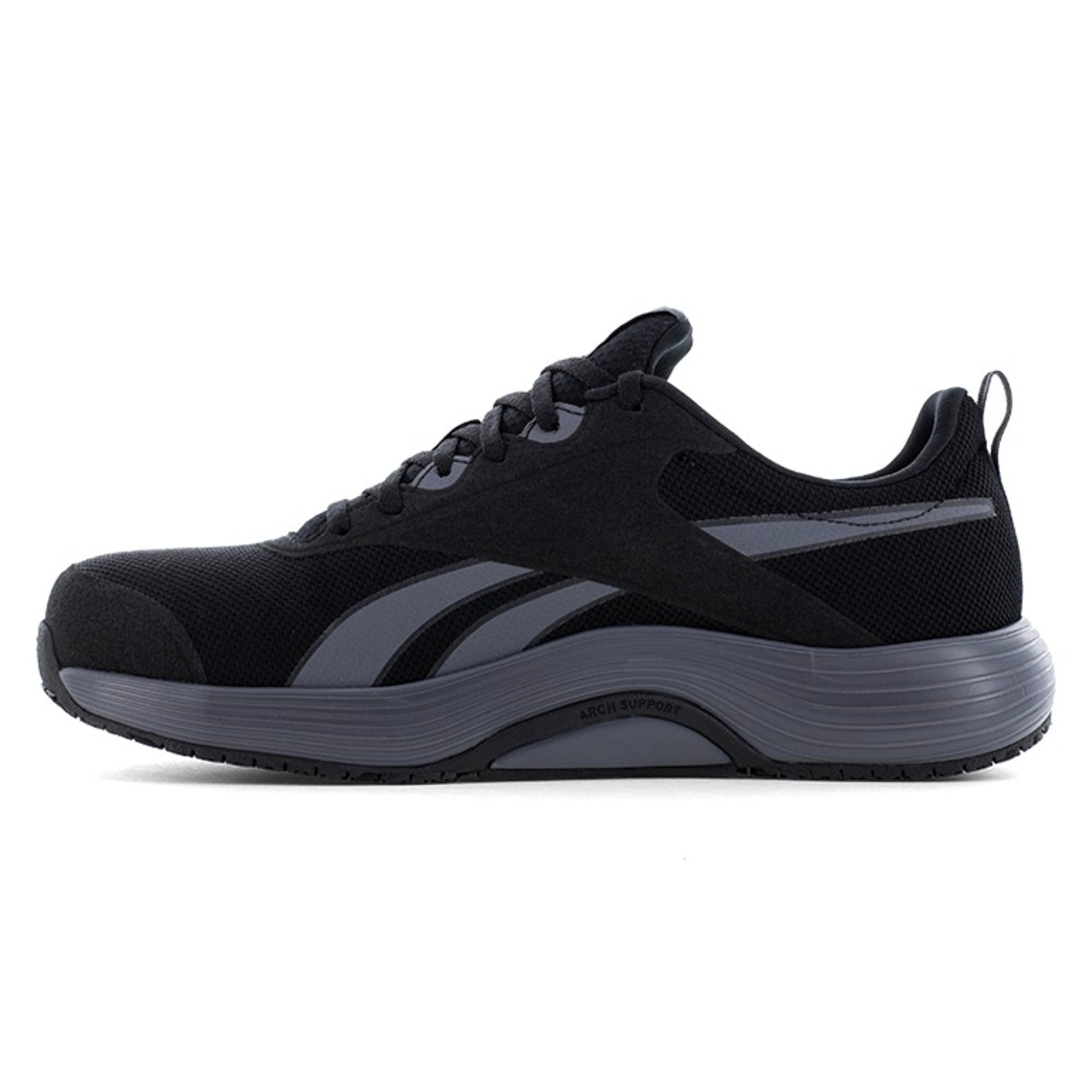 Reebok Women's RB512 Black and Gray Lite Plus 4 Work Composite Toe Athletic - Black - side view 2