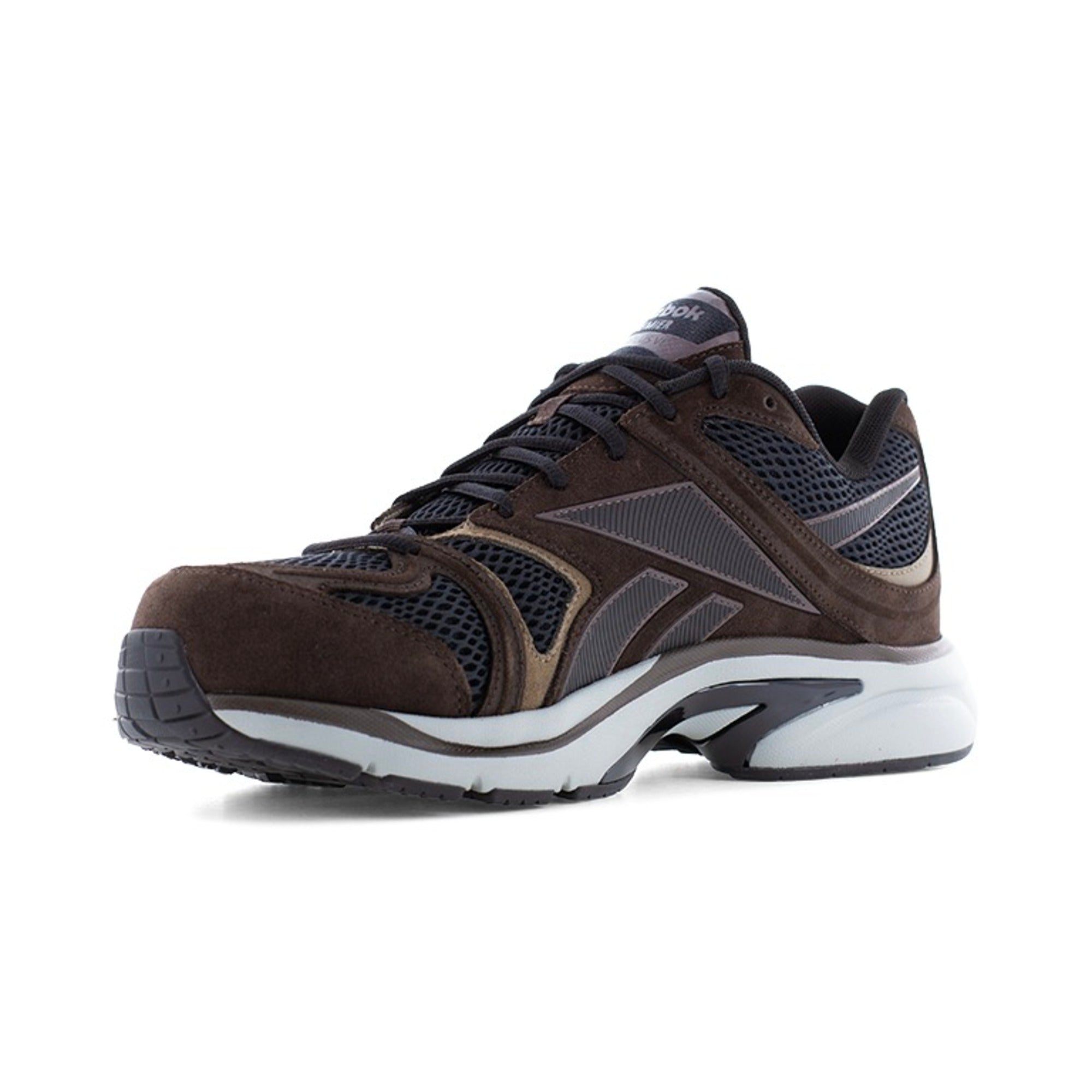 Reebok Men's RB5202 Brown and Black Premier Road Plus VI Work Composite Toe Athletic - Brown - angle2