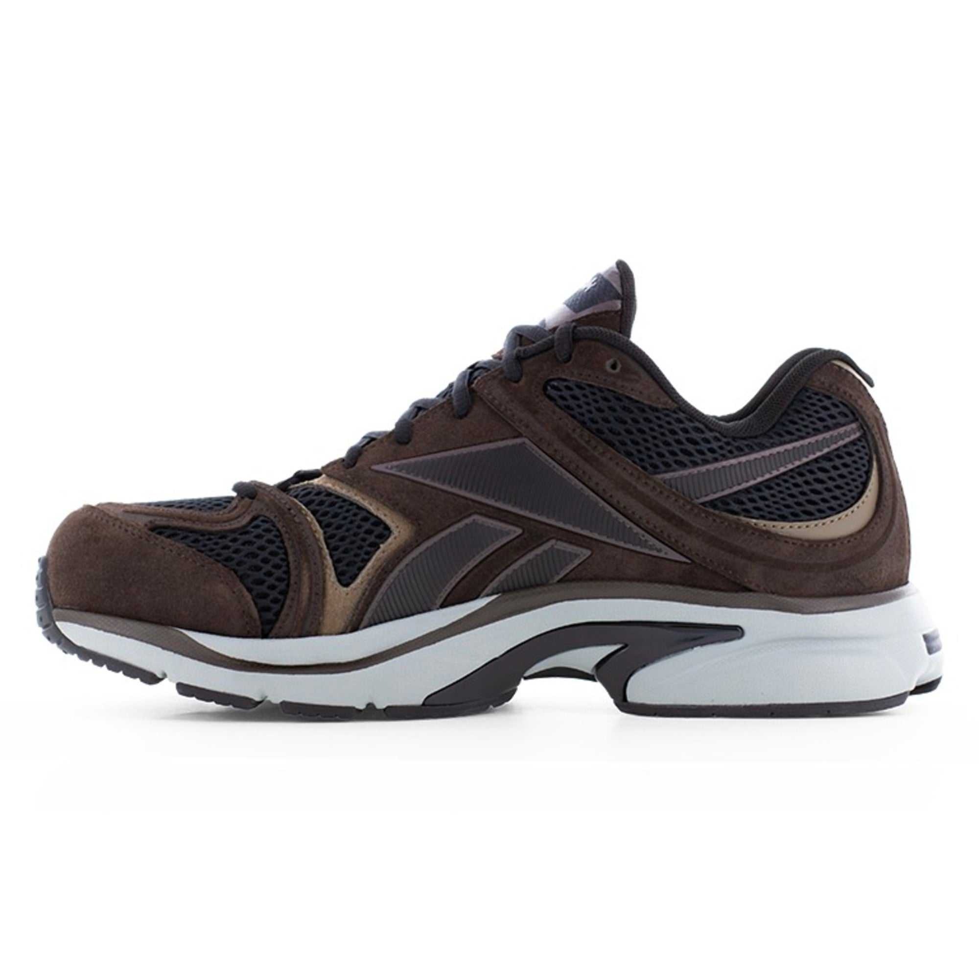 Reebok Men's RB5202 Brown and Black Premier Road Plus VI Work Composite Toe Athletic - Brown - side view 2