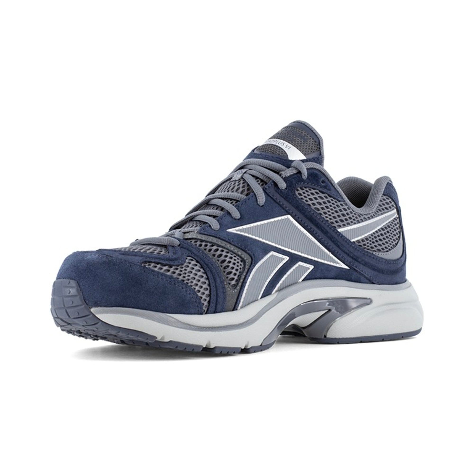 Reebok Men's RB5203 Navy and Gray Premier Road Plus VI Work Composite Toe Athletic - Blue - angle2