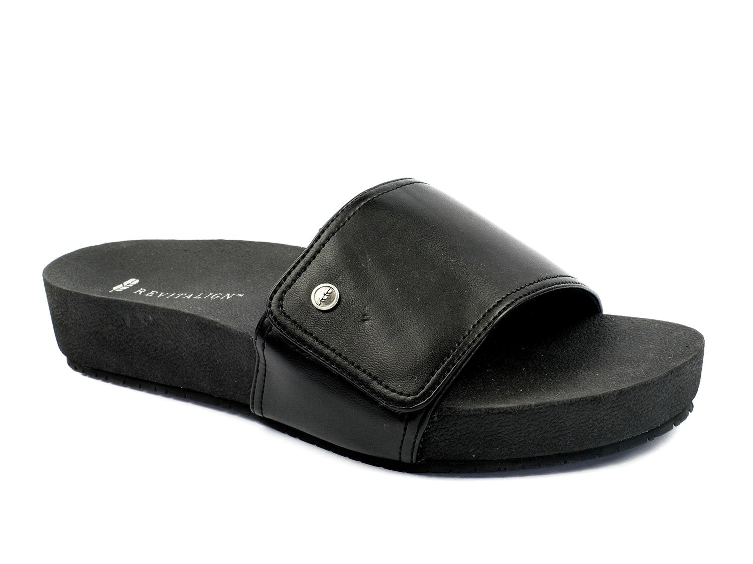 Revitalign Breezy Slide Comfort Wedge Sandal - Black 1