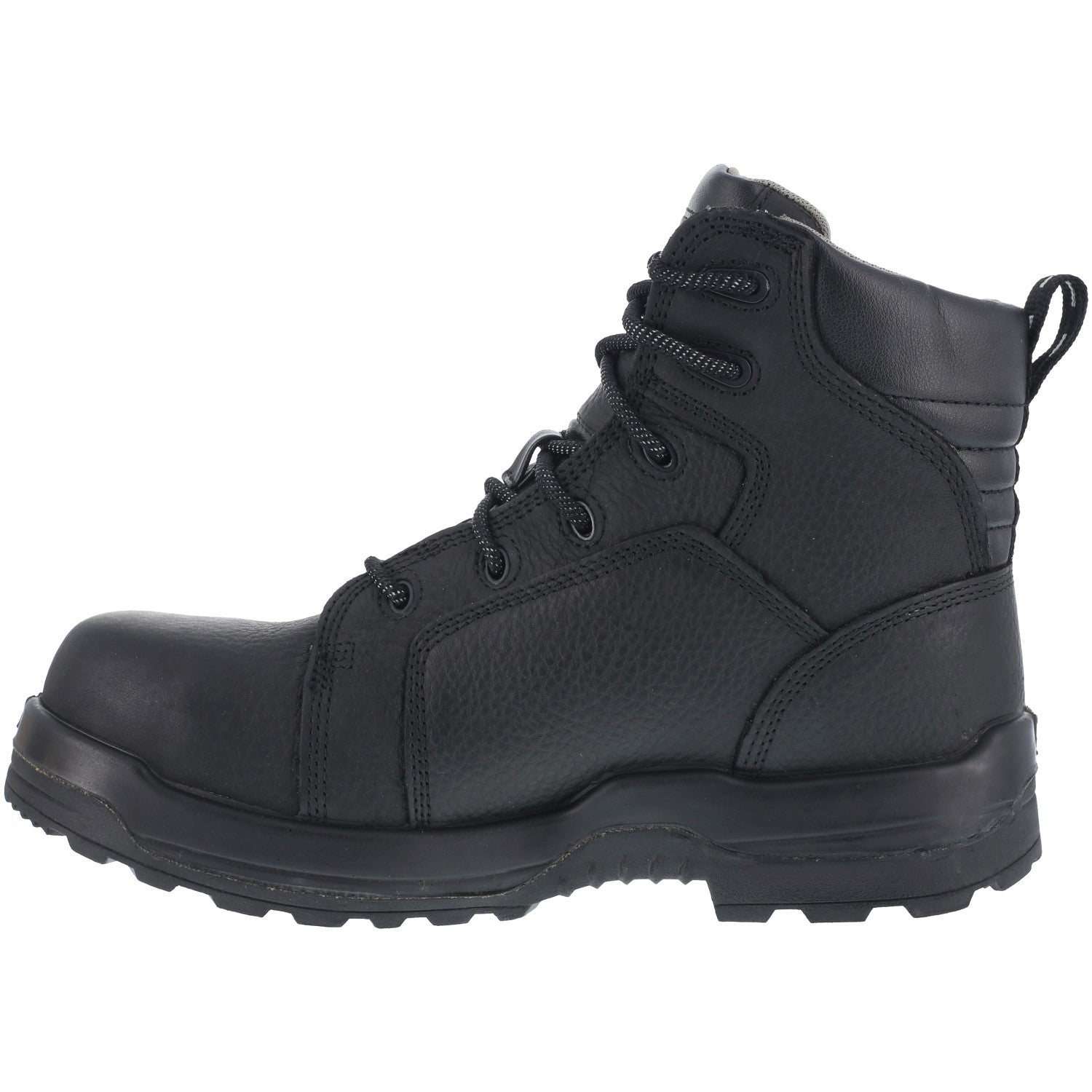 Rockport Works Women's More Energy Comp Toe 6" Work Boot Waterproof - Black - Side View