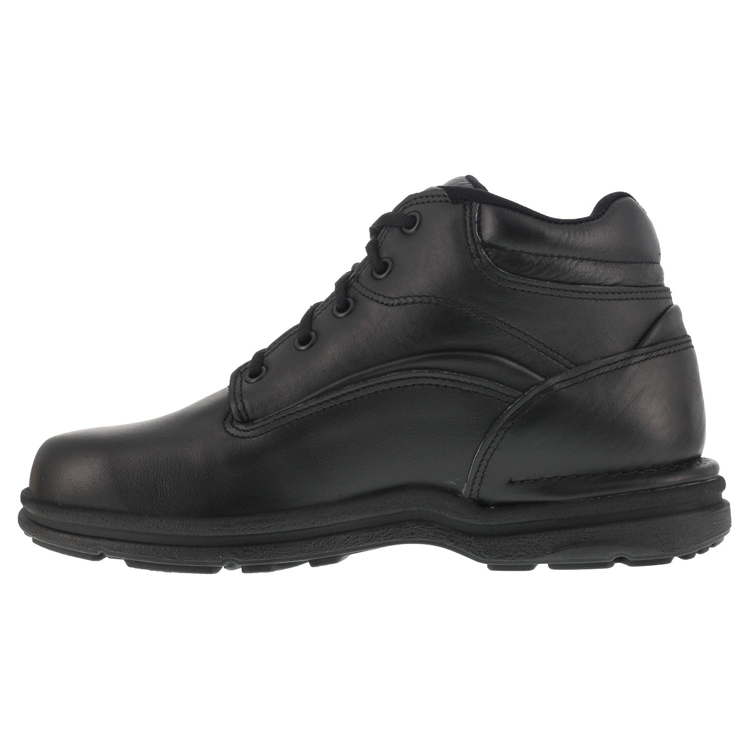 Rockport Works Men's Postwalk Hi Soft Toe Hiker Waterproof - Made in USA - USPS Certified - Black - Side View