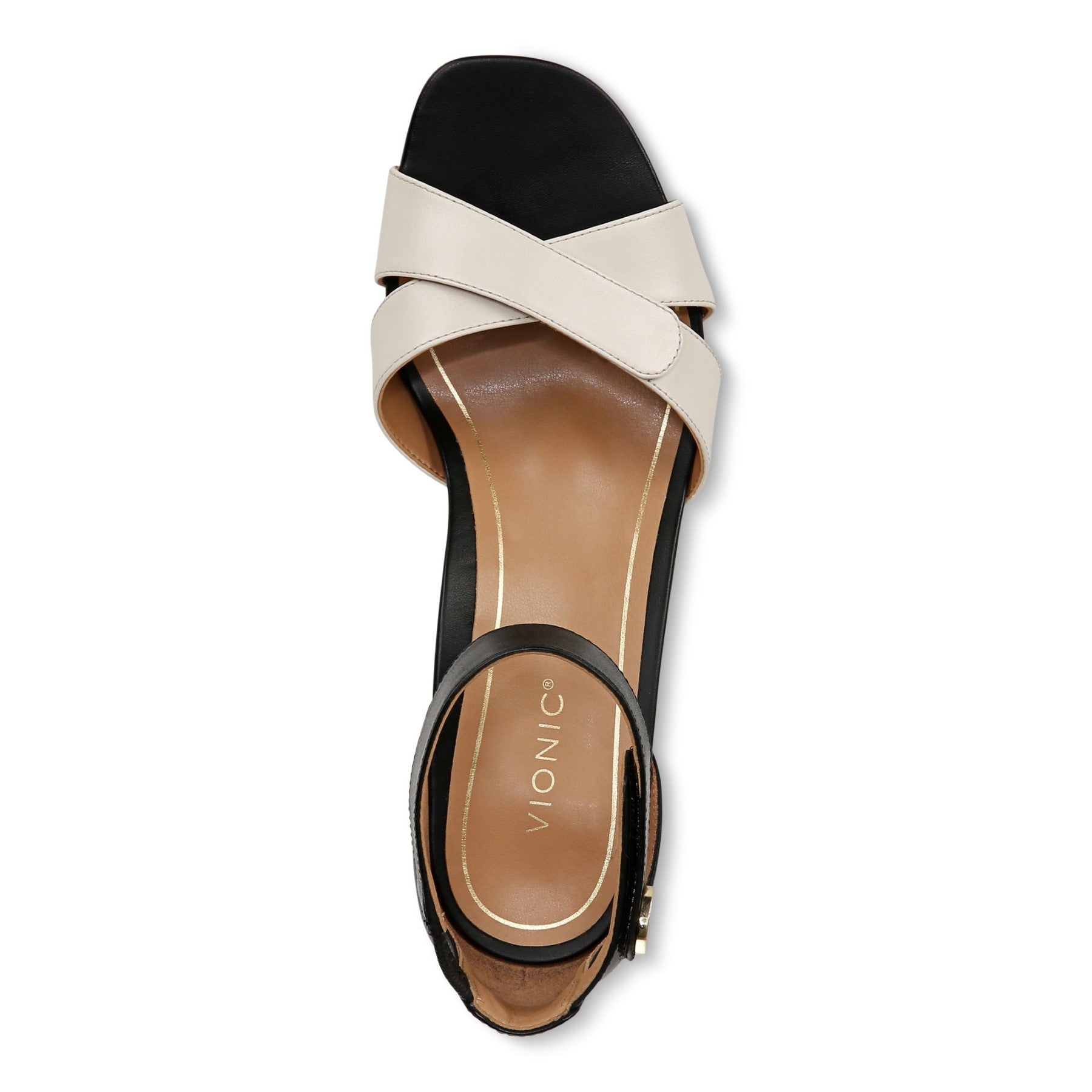 Vionic Salinas Women's Supportive Orthotic Heeled Shoe - Black/Cream - Top