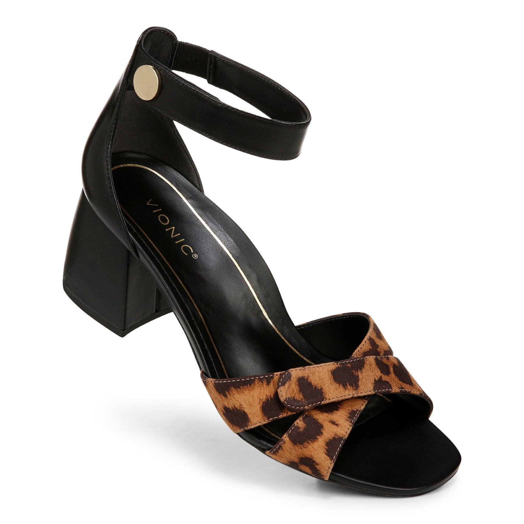 Vionic Salinas Women's Supportive Orthotic Heeled Shoe - Black/Tan - SALINAS-J1597L2002-BLACK TAN-13fl-med