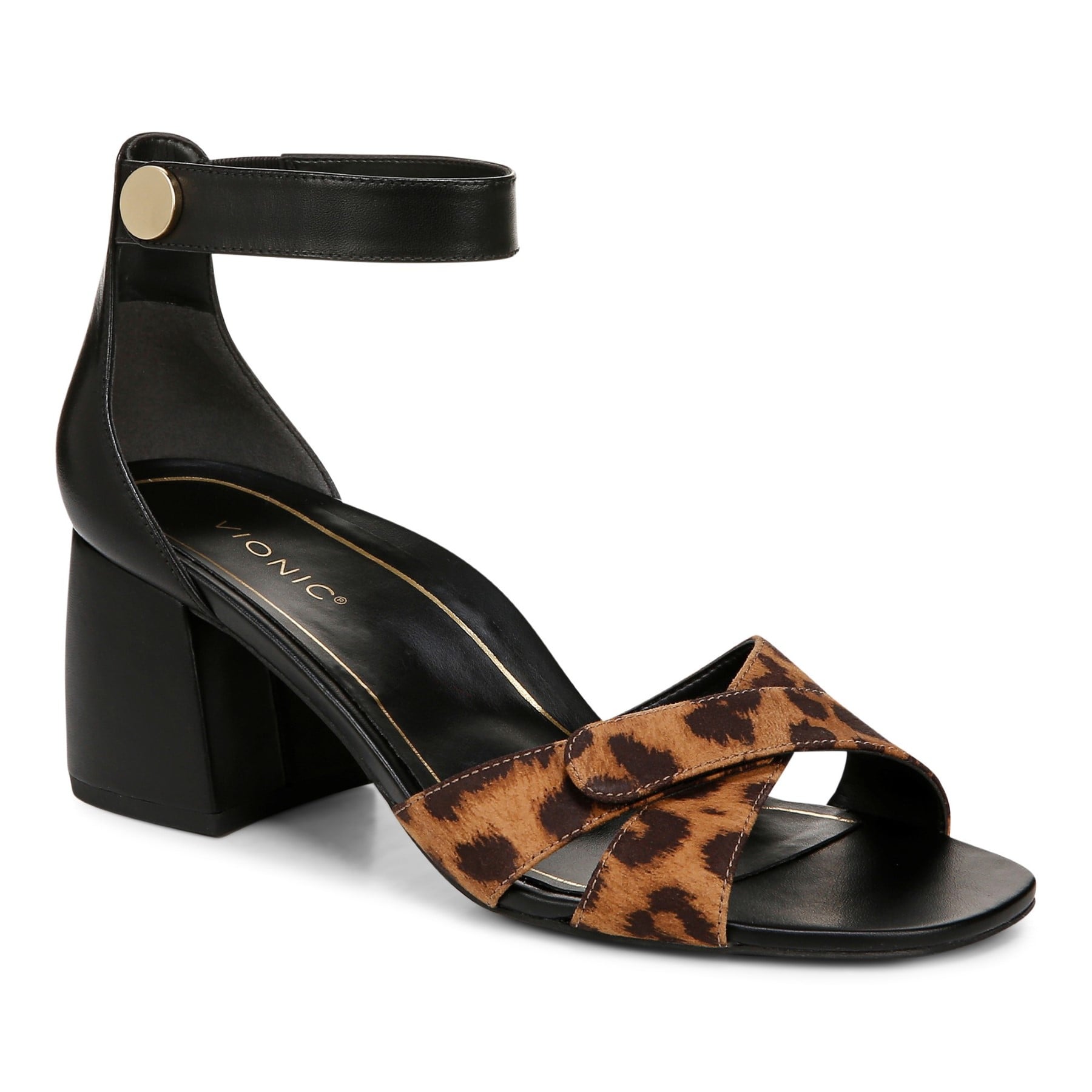 Vionic Salinas Women's Supportive Orthotic Heeled Shoe in Black/Tan