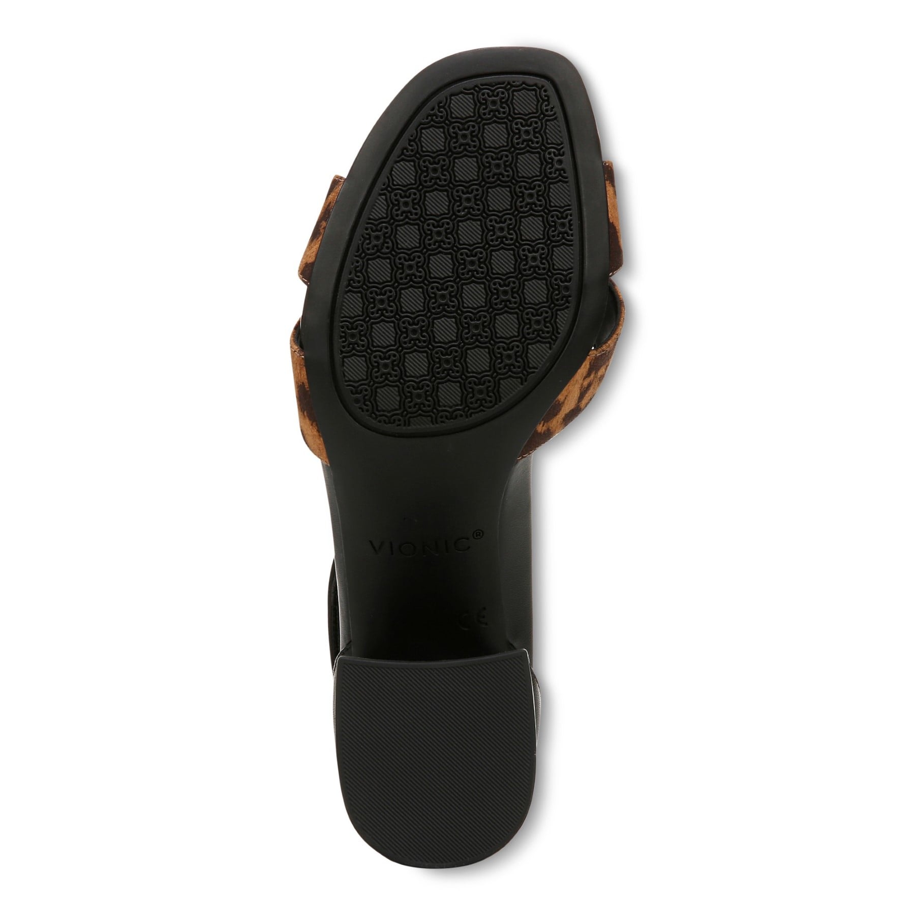 Vionic Salinas Women's Supportive Orthotic Heeled Shoe - Black/Tan - Bottom