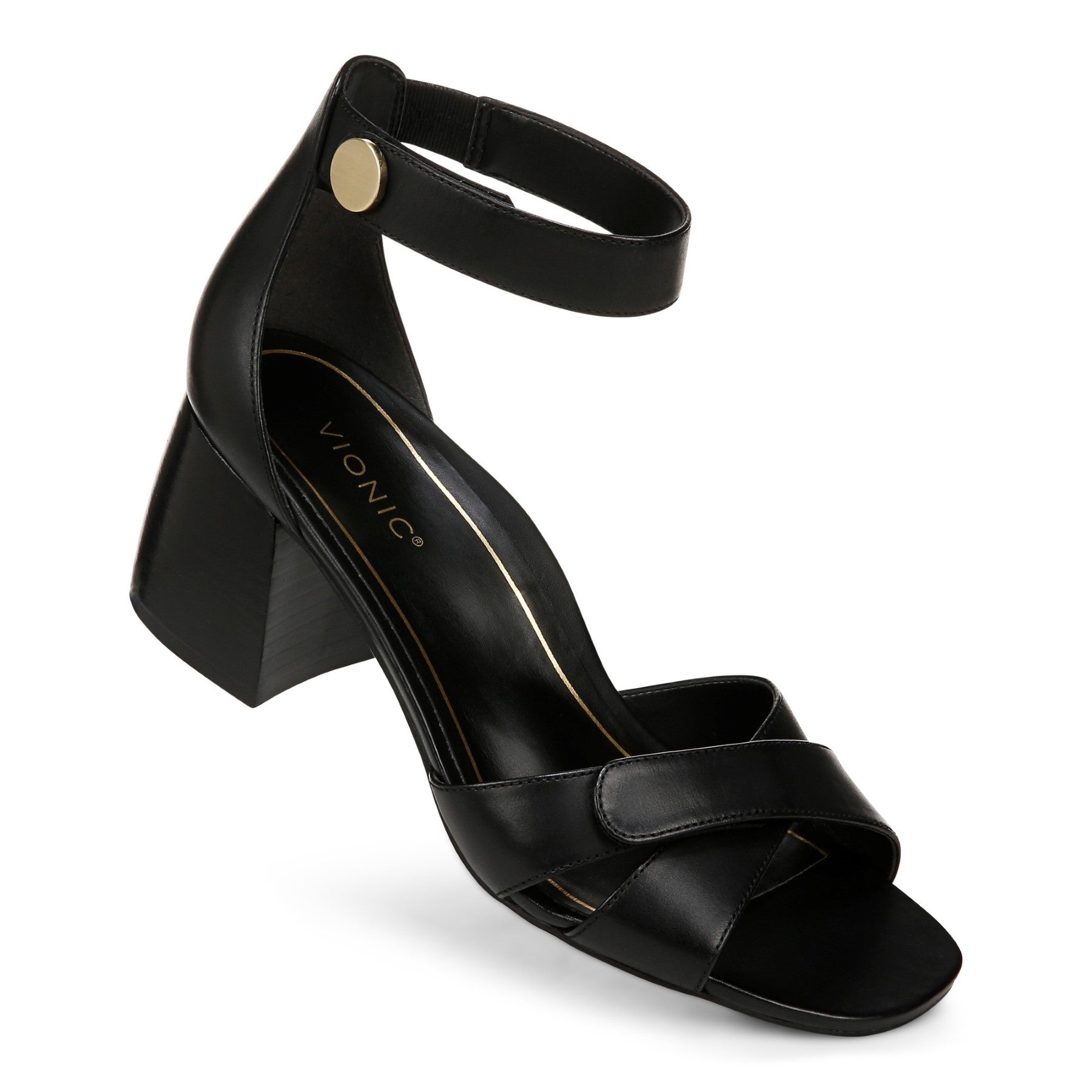 Vionic Salinas Women's Supportive Orthotic Heeled Shoe - All Black - SALINAS-J1597L3003-BLACK-13fl-med