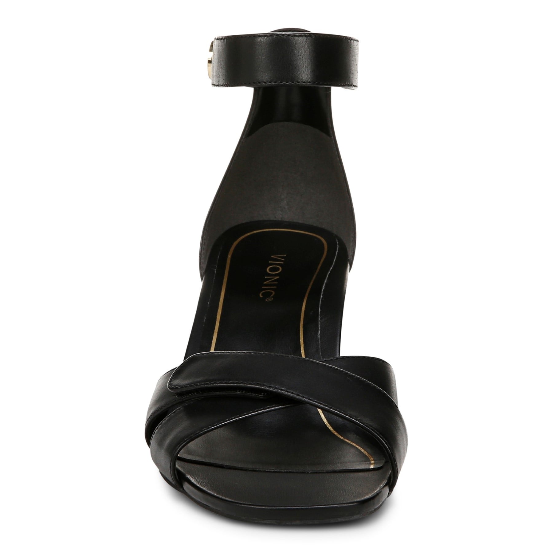 Vionic Salinas Women's Supportive Orthotic Heeled Shoe - All Black - Front