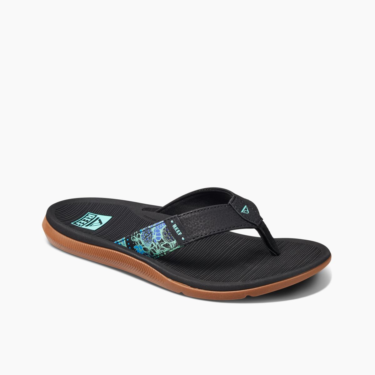 Reef Santa Ana Women\'s Sandals - Black Multi - Angle