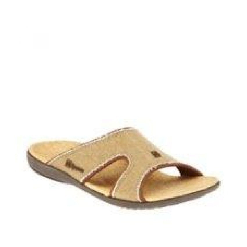 Spenco Kholo Women's Orthotic Slide Sandals - Straw /Java/Cork