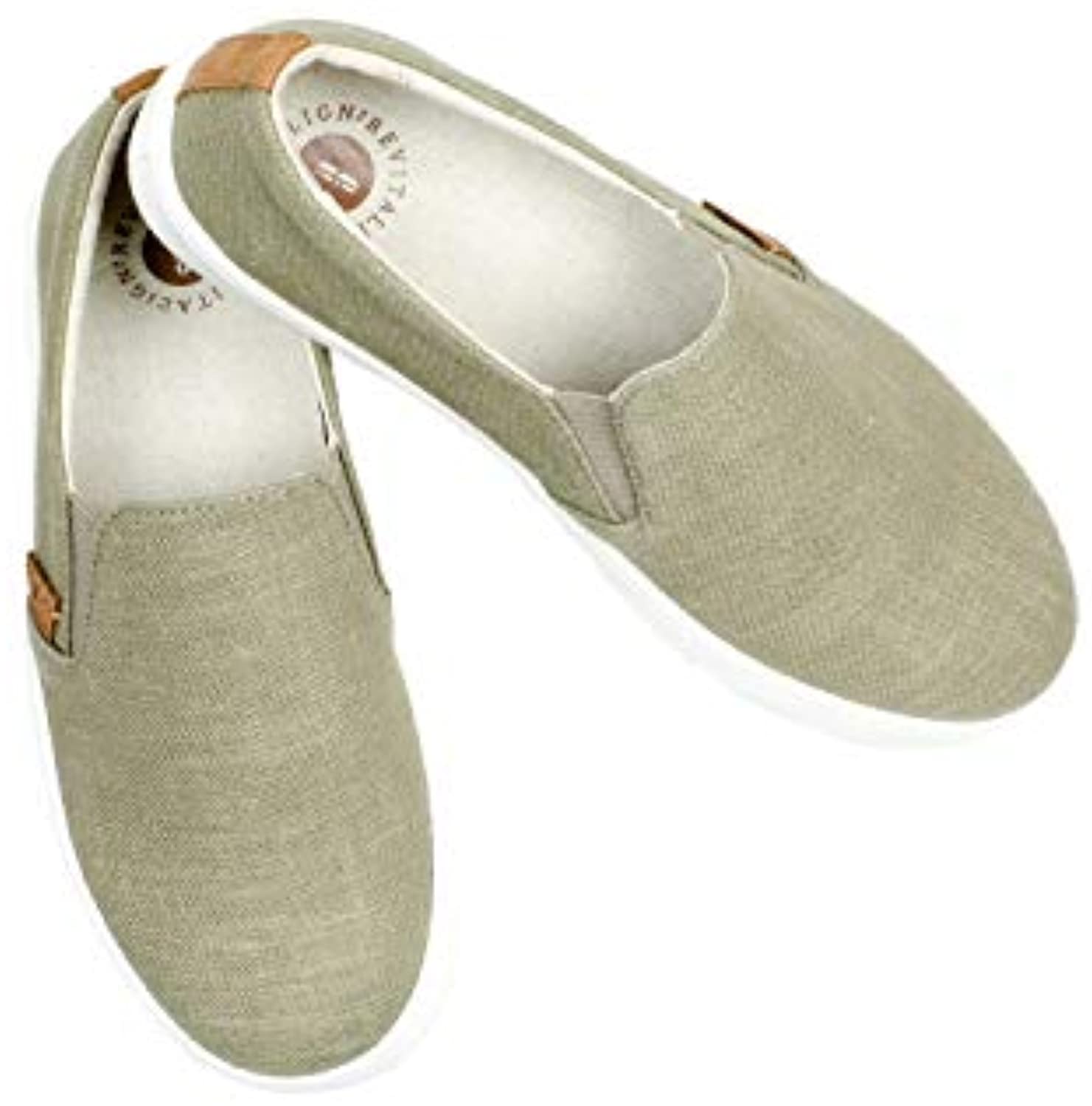 Revitalign Boardwalk Canvas - Women's Slip-on Comfort Shoe - Army Green