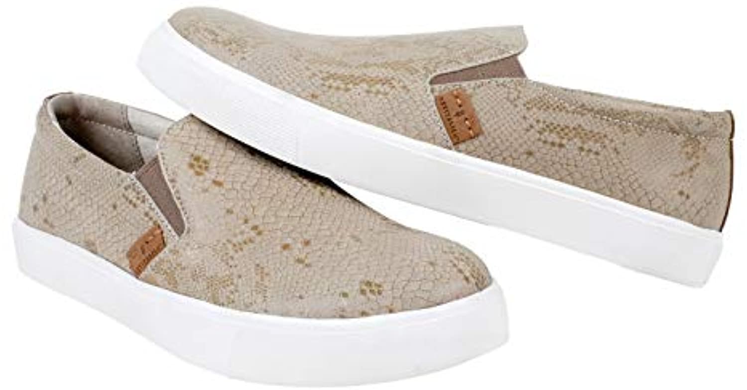 Spenco Revitalign Boardwalk Leather - Women's Casual Slip-on - Tan Snake