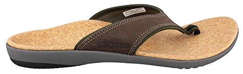 Spenco Yumi Leather - Men's Orthotic Sandals - Dark Brown