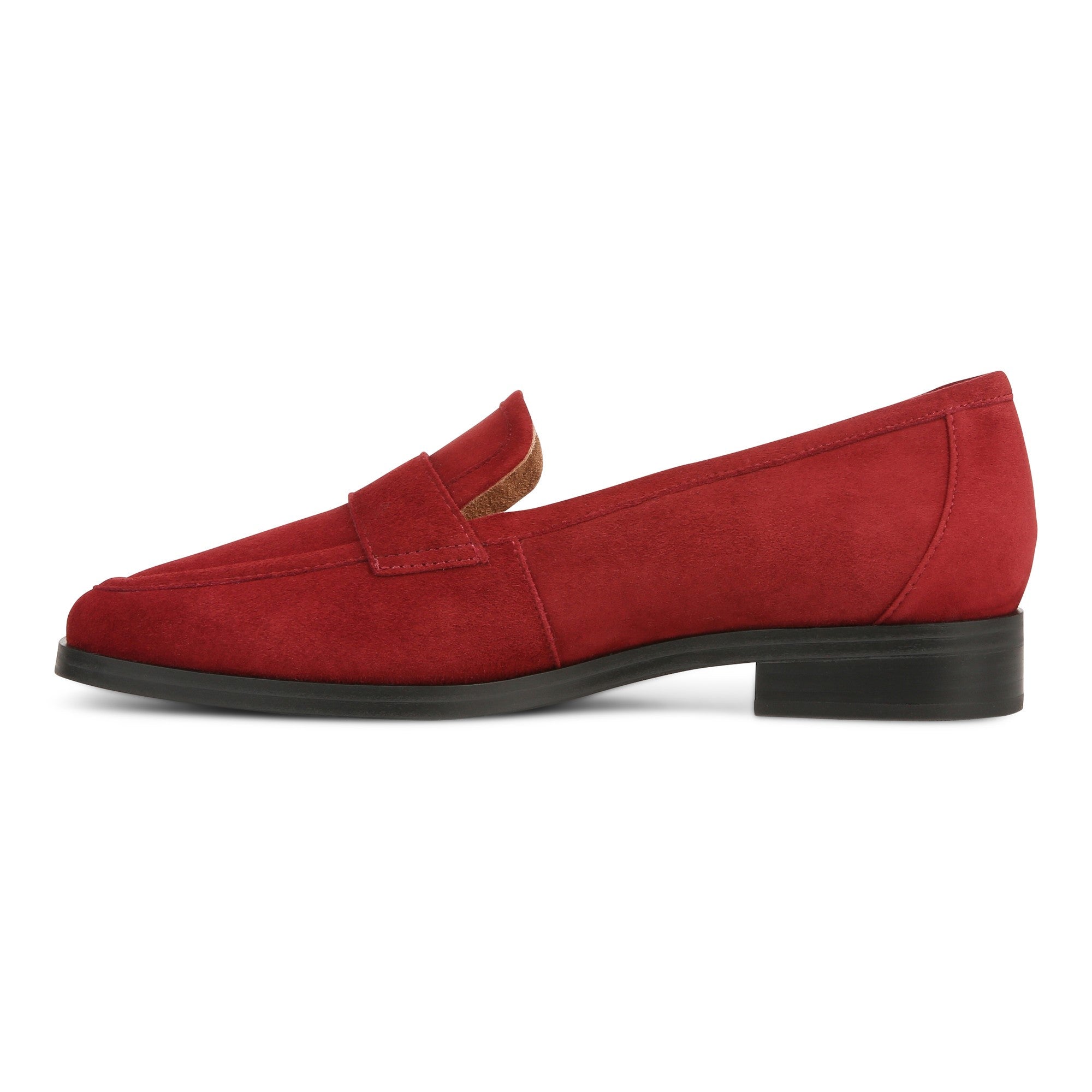 Vionic Sellah Women's Slip-On Arch Supportive Loafer - Syrah Suede - Left Side