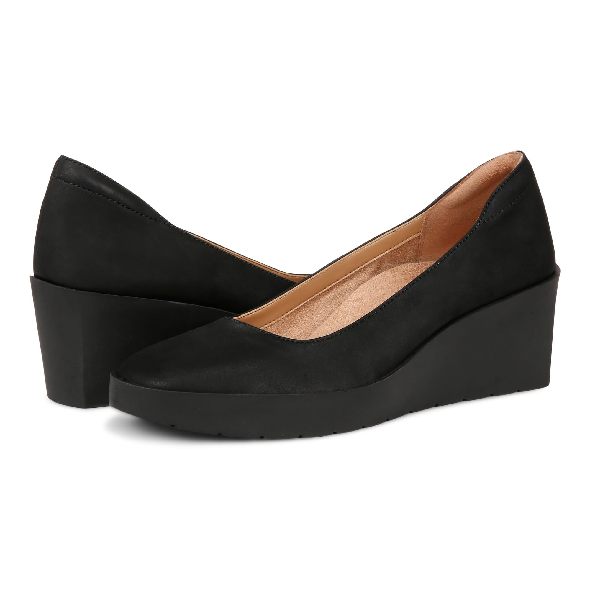 Vionic Women's Sereno Wedge Heel, Black Nubuck / 8 / M Vionic Women's Sereno Wedge Heel, Black Nubuck / 8 / M