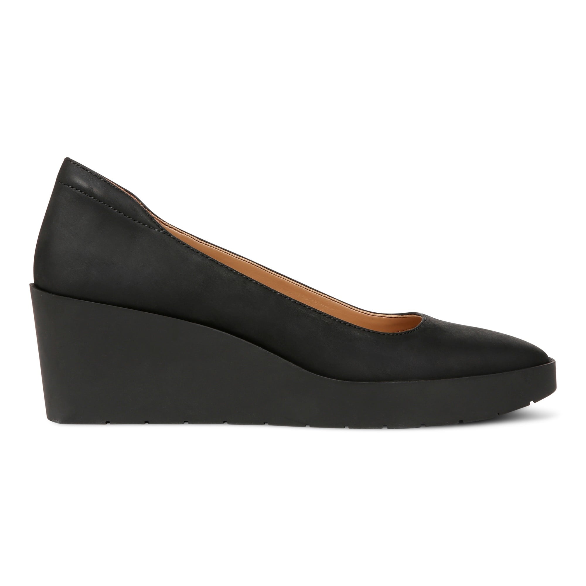 Vionic Women's Sereno Wedge Heel, Black Nubuck / 8 / M Vionic Women's Sereno Wedge Heel, Black Nubuck / 8 / M