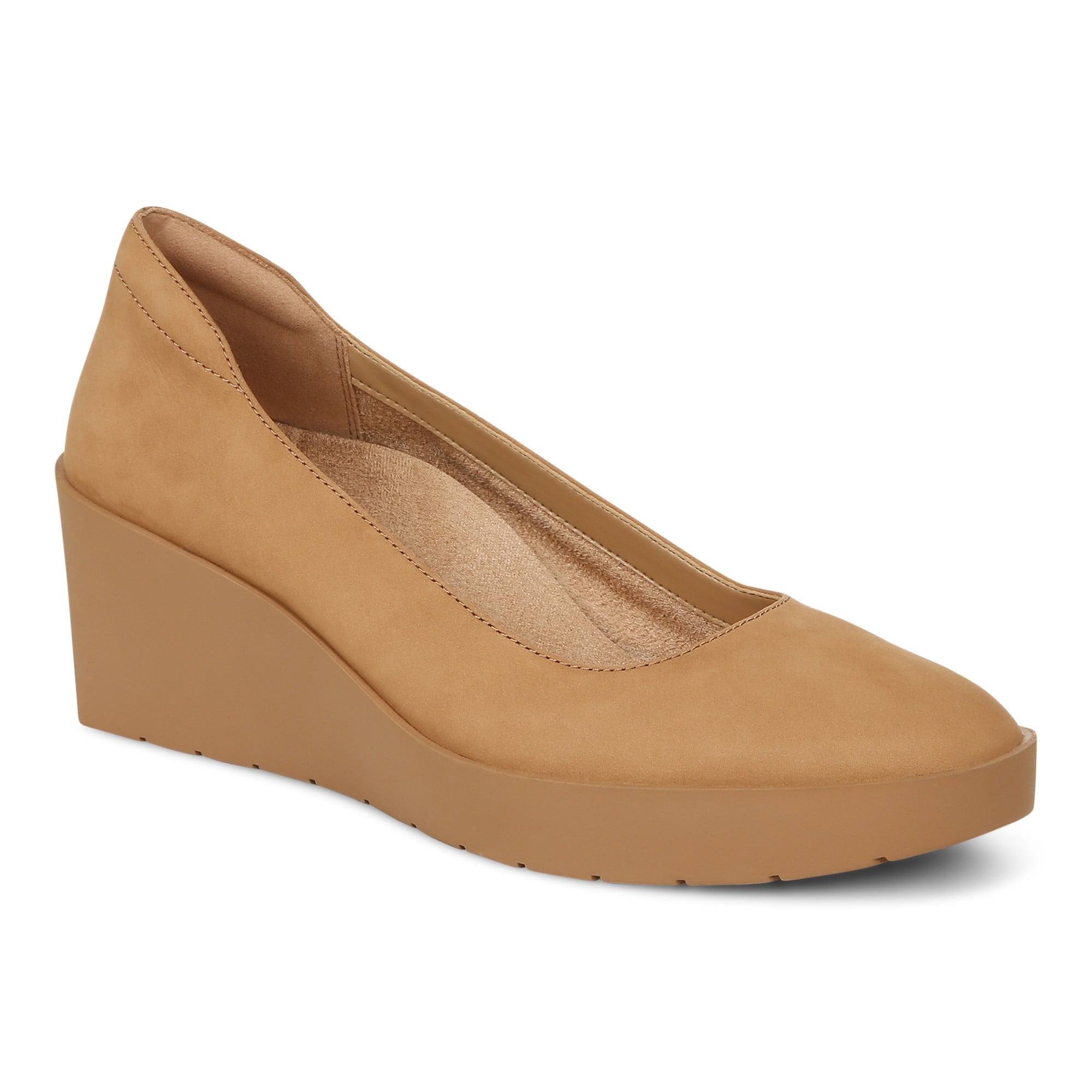 Vionic Sereno Women's Wedge Heel Comfort Pump in Camel