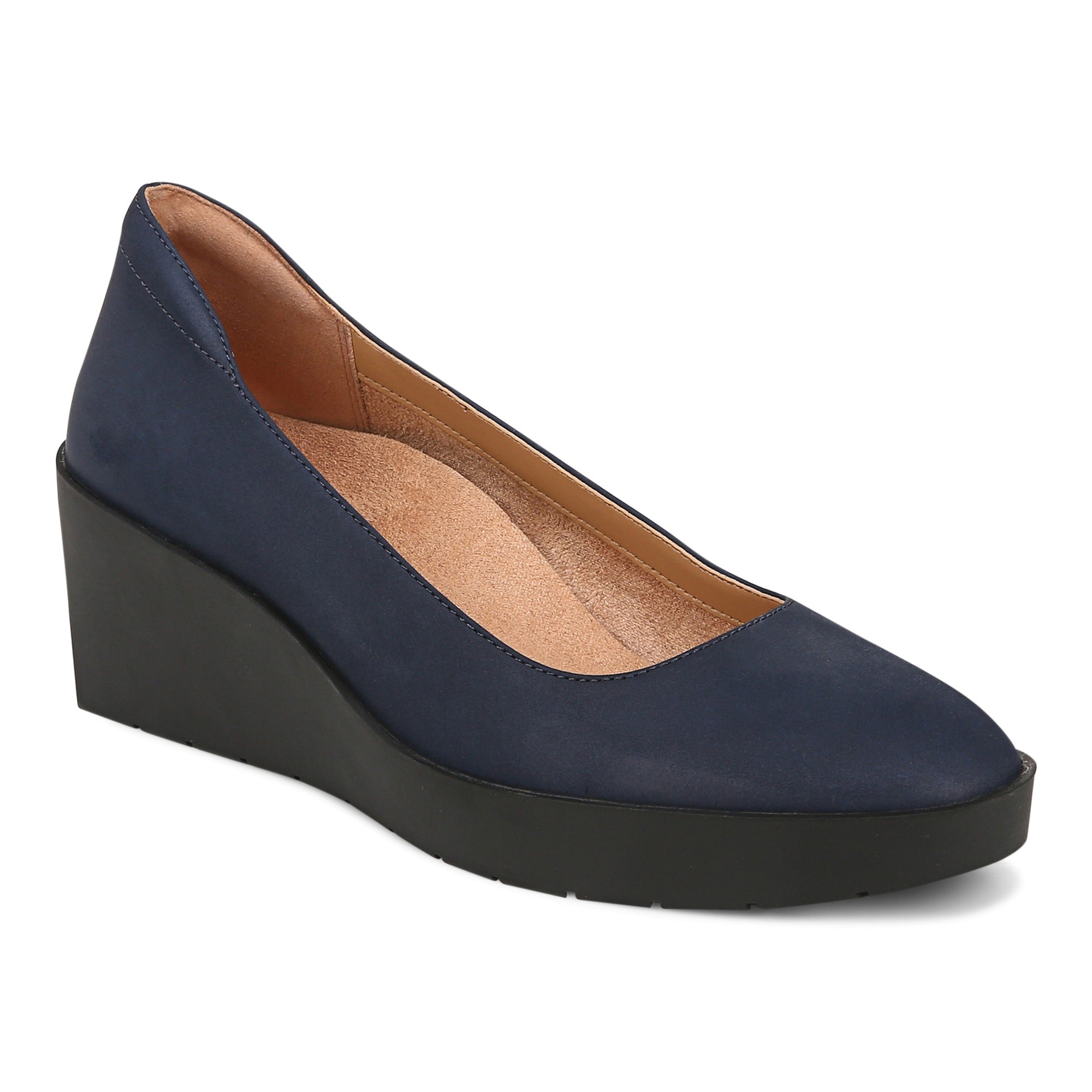 Vionic Sereno Women's Wedge Heel Comfort Pump in Navy