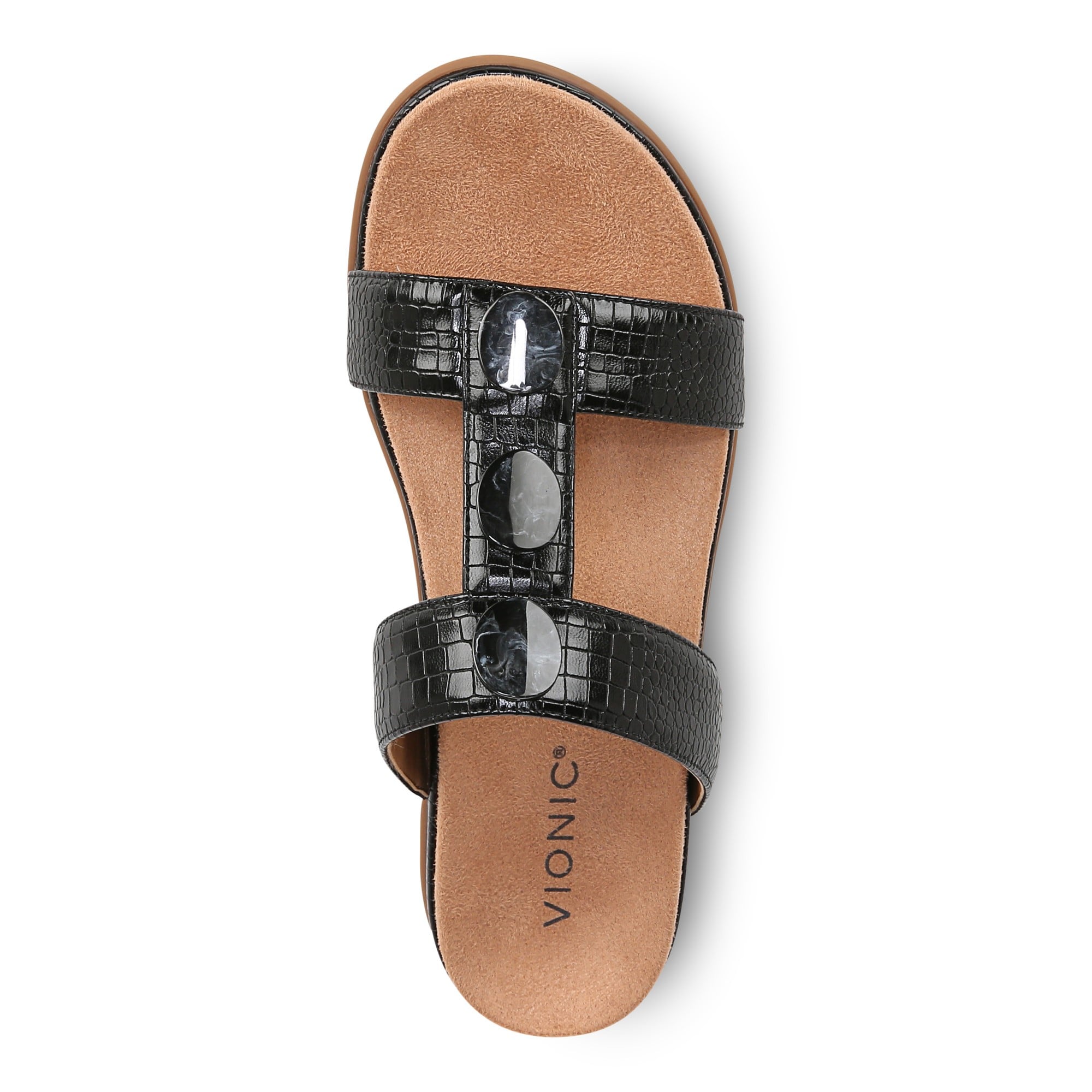 Vionic Serra Womens Tstrap sandal Sandals - Black - Top