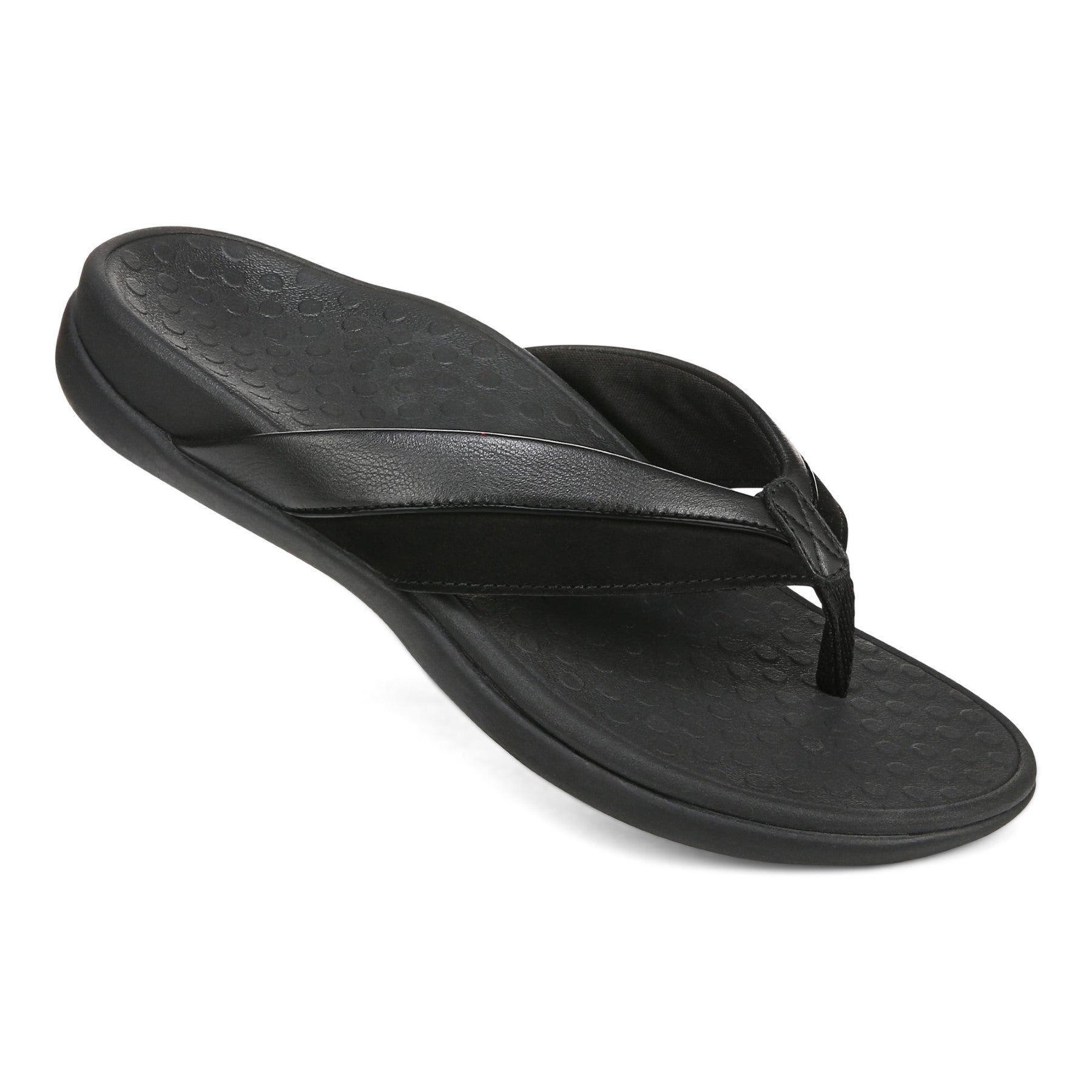 Vionic Shore Women's Orthotic Supportive Comfortable Flip-Flop Sandal - Black - SHORE-J3195L1001-BLACK-13fl-med