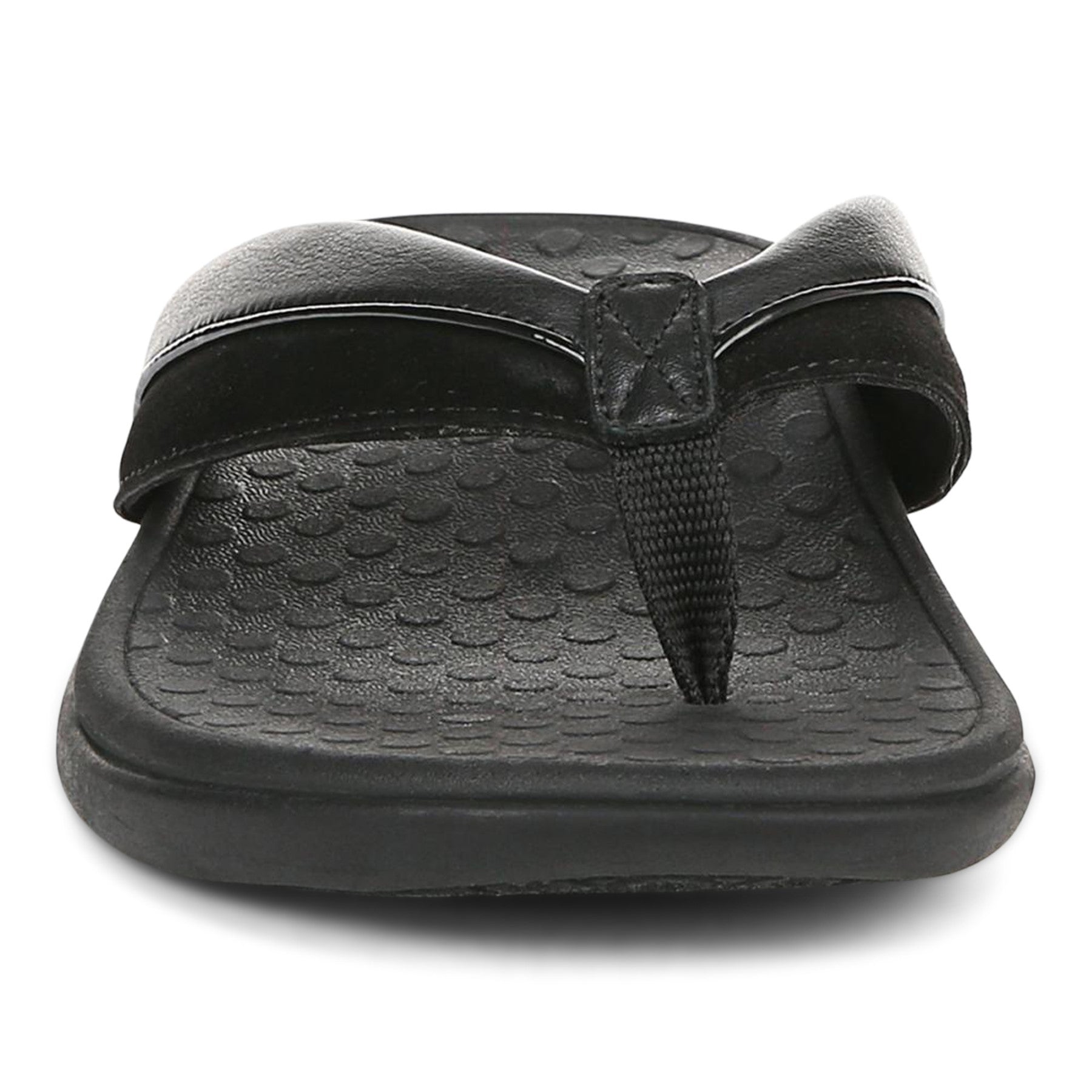 Vionic Shore Women's Orthotic Supportive Comfortable Flip-Flop Sandal - Black - Front