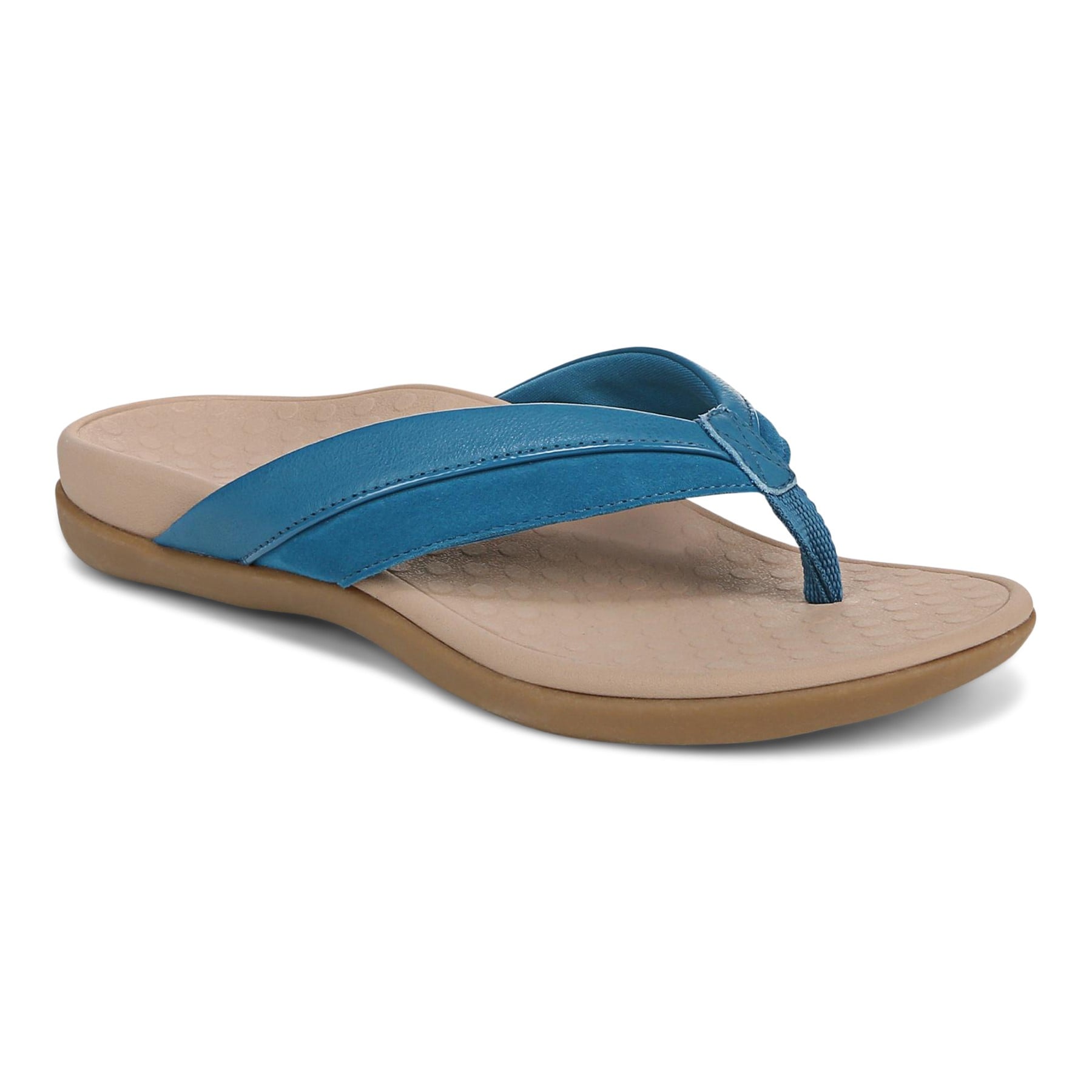 Vionic Shore Women's Orthotic Supportive Comfortable Flip-Flop Sandal in Celestial Teal