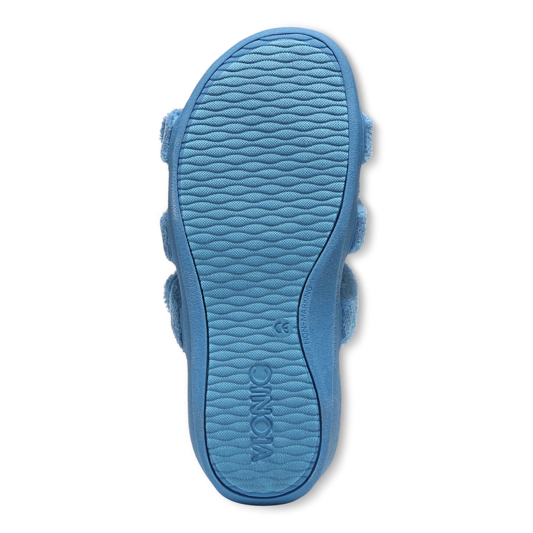 Vionic Adjustable Open-Toe Slipper with Orthotic Arch Support - Indulge Snooze - Horizon Blue - Bottom